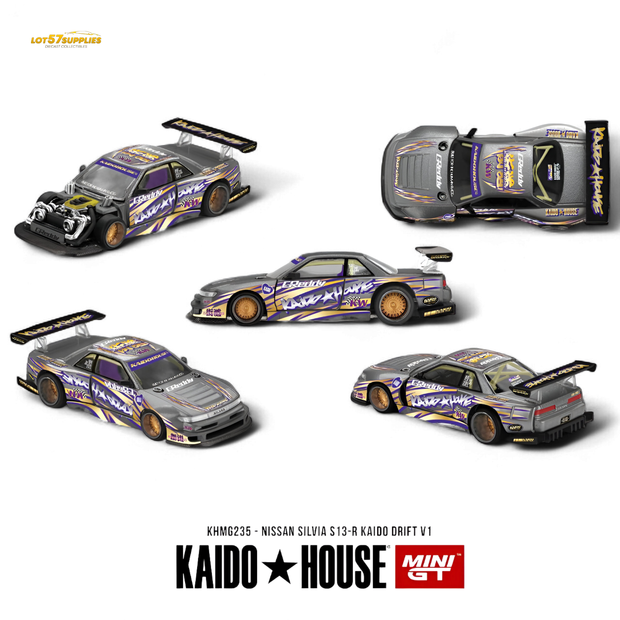 KAIDO Nissan Silvia S13-R 1:64