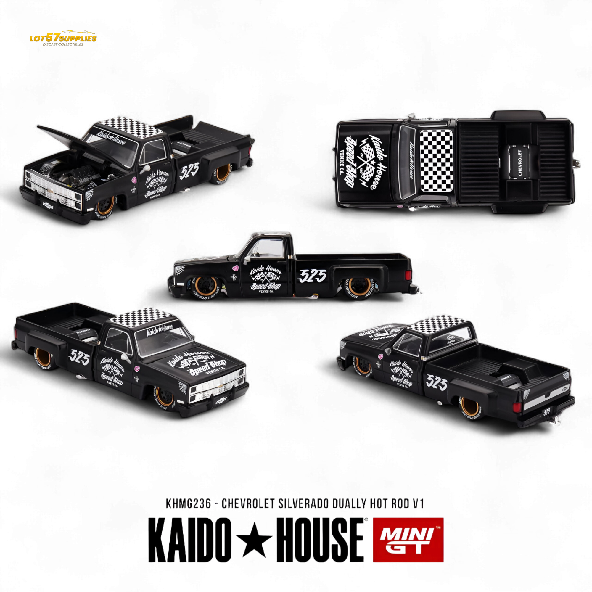 (Pre-Order) KAIDO Chevrolet Silverado Dually Hot Rod V1 1:64