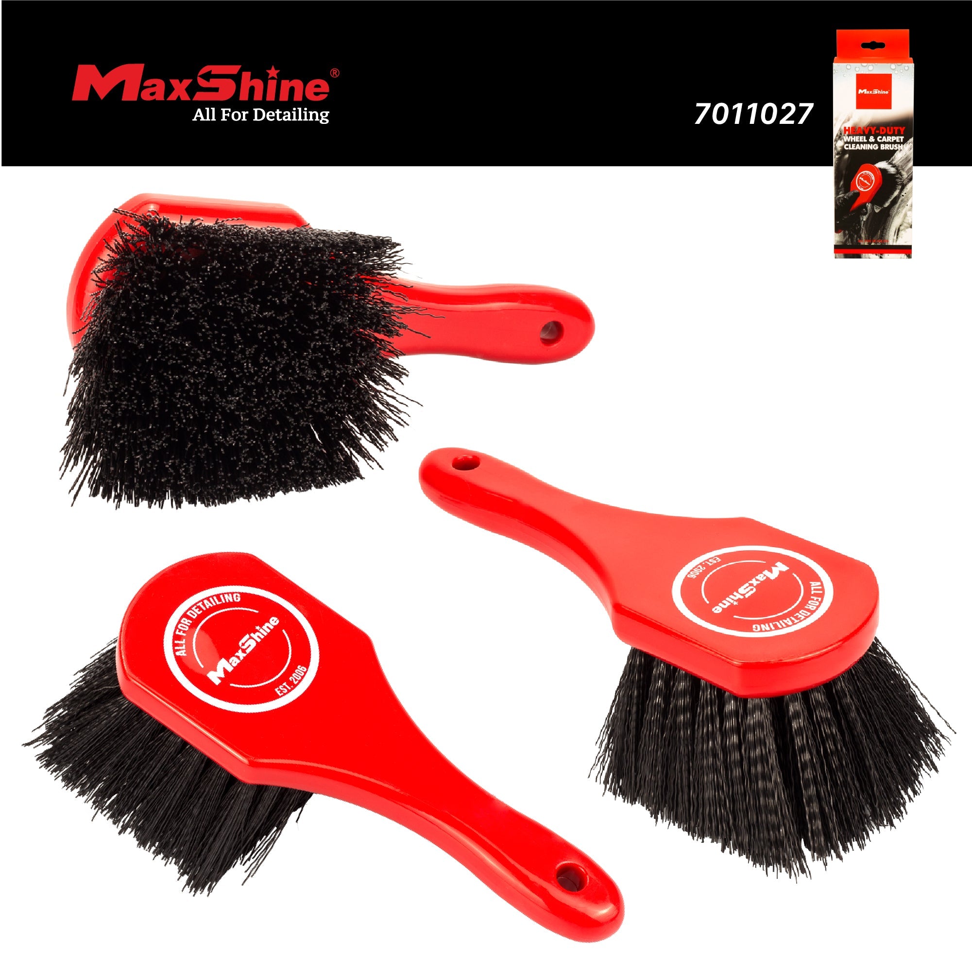 Deep Clean Brush | Heavy-Duty Wheel and Carpet Cleaning Brush