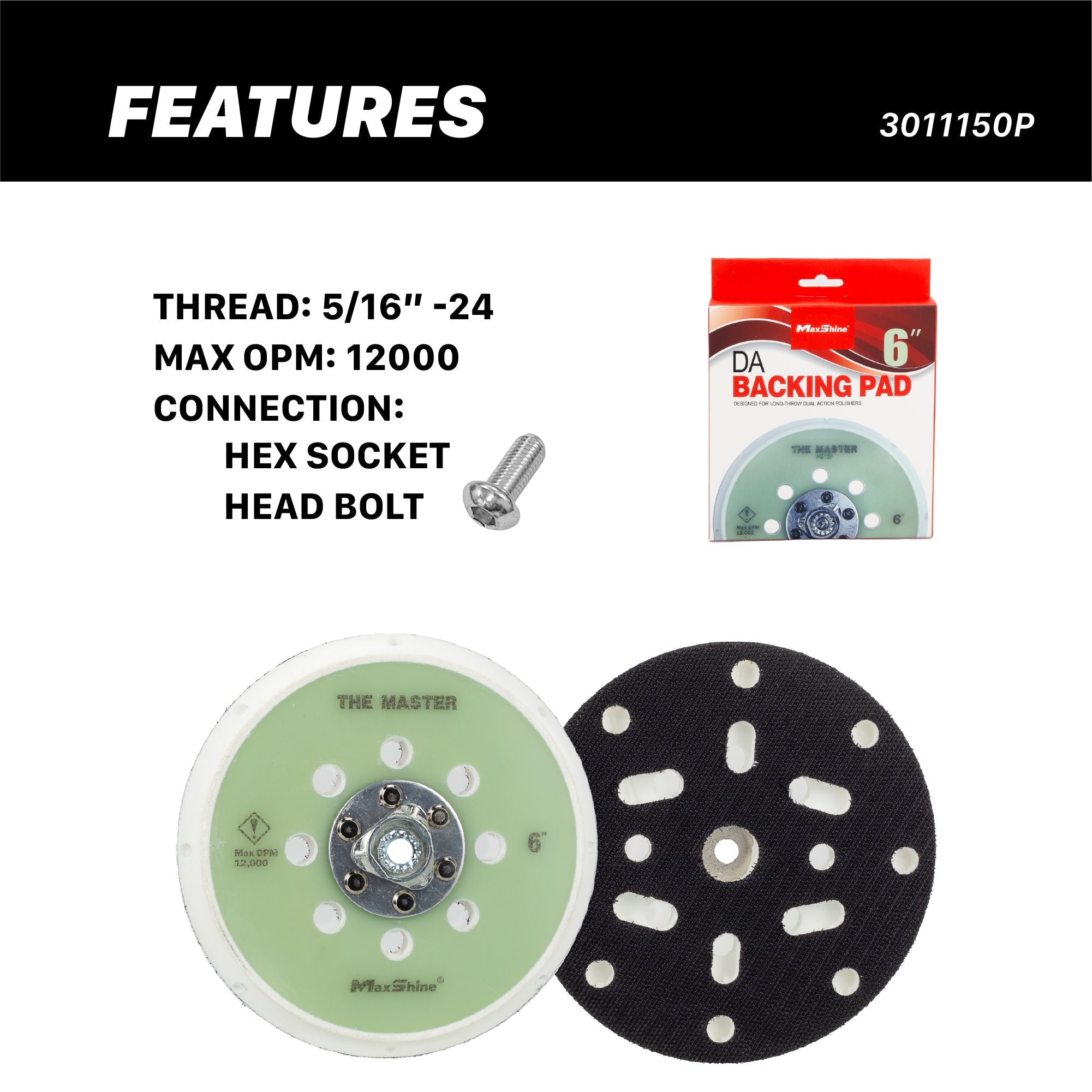 6 inch DA Backing Plates | Pro Series Dual Action Backing Plates - M15 Pro, M21 Pro