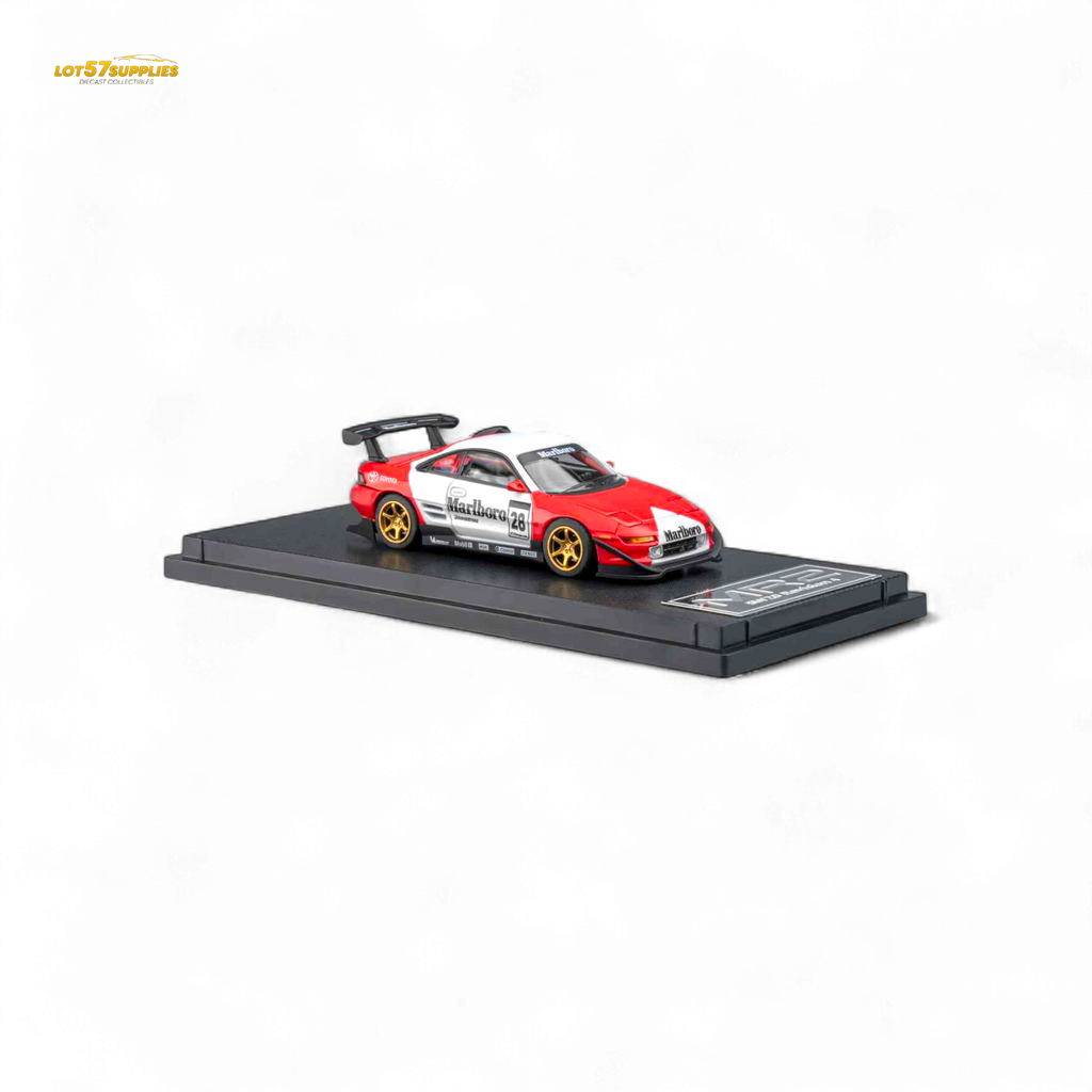(Pre-Order) MicroTurbo Toyota MR2 Red & White Racing Livery 1:64