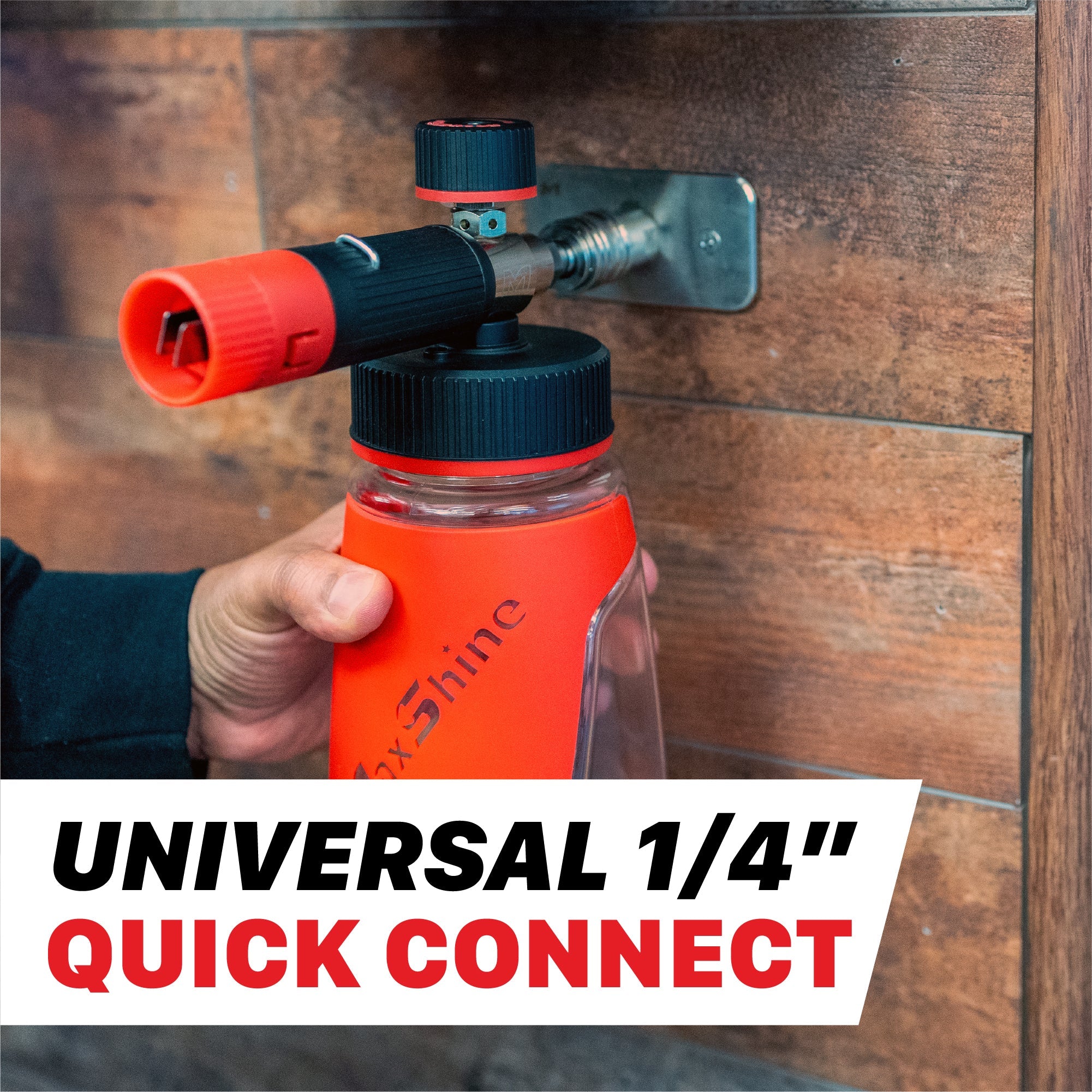 Auto-Lock Quick Connect Foam Cannon Wall Mount