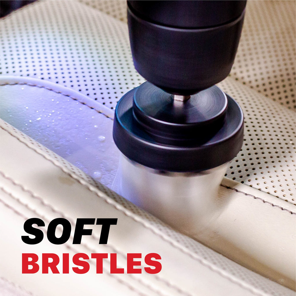 Soft Leather & Fabric Drill Brush Set