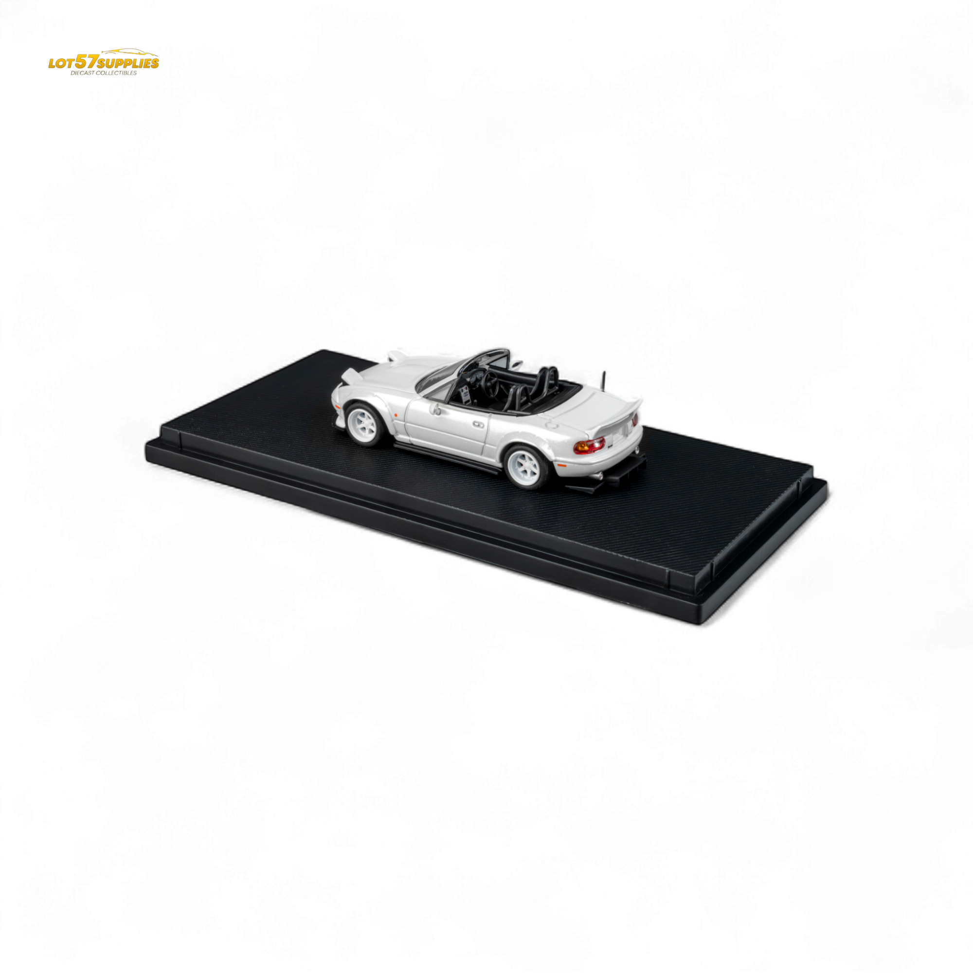 MicroTurbo Custom MX5 Rocket Bunny Metallic White 1:64