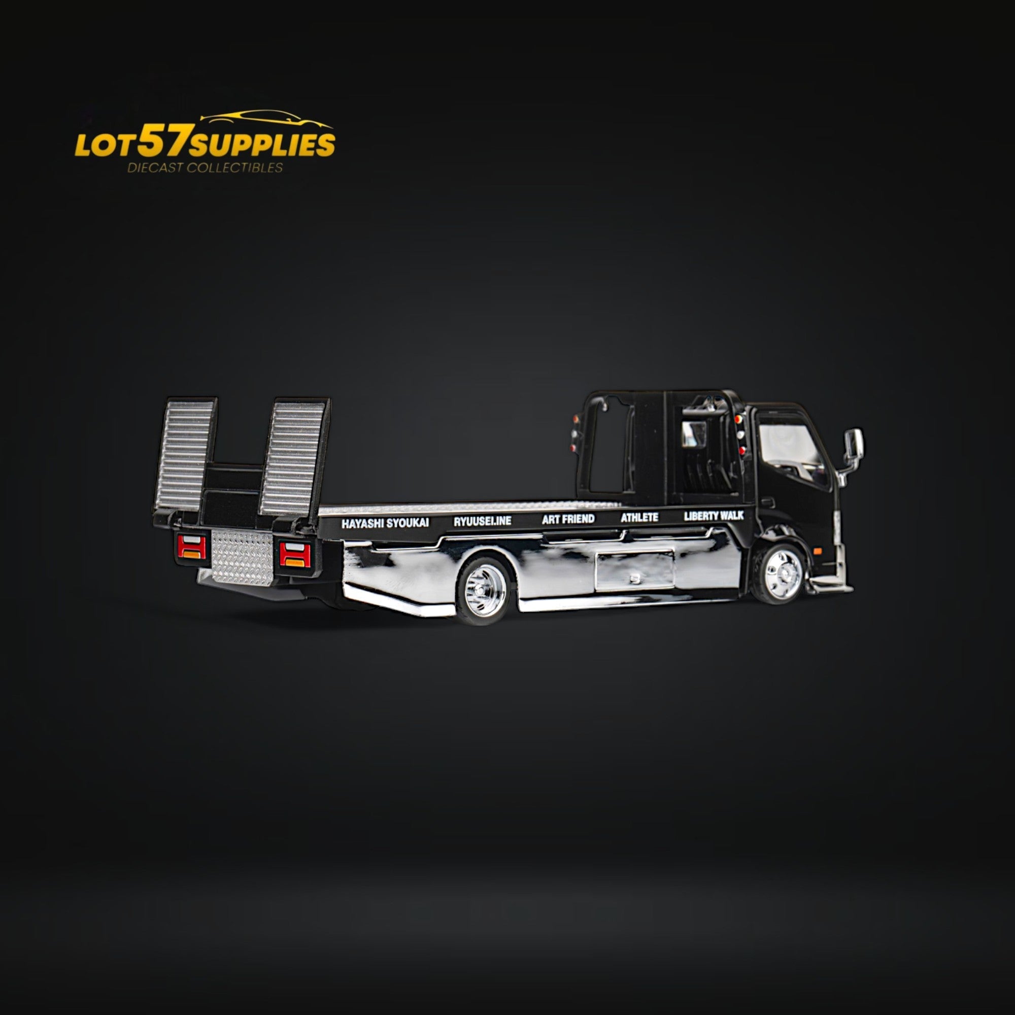MicroTurbo HINO 300 Custom Flatbed Truck 1:64