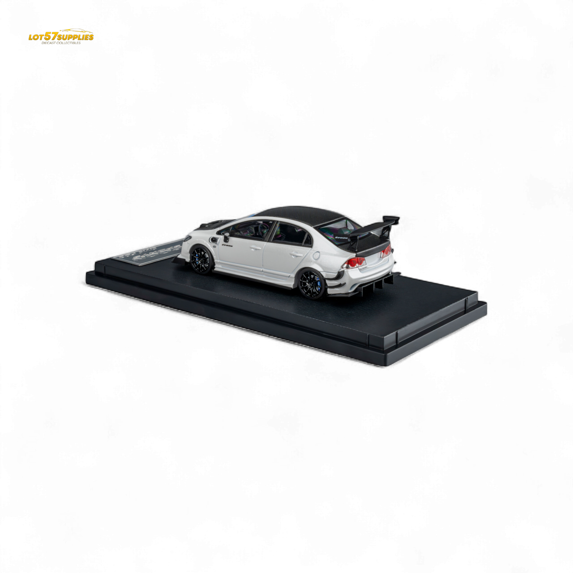 MicroTurbo Honda Civic Type R FD2 Spoon Sports Metallic White 1:64