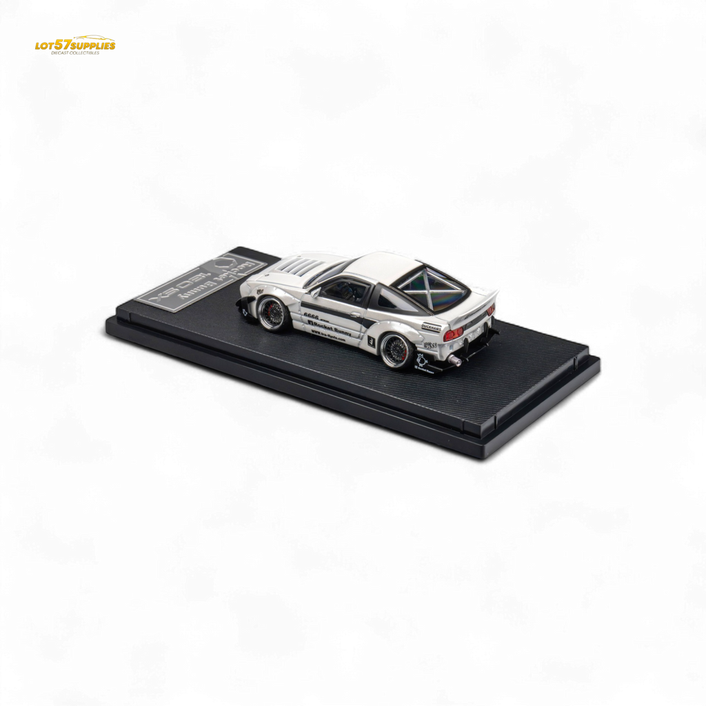 MicroTurbo Nissan 180SX Pandem Rocket Bunny White 1:64