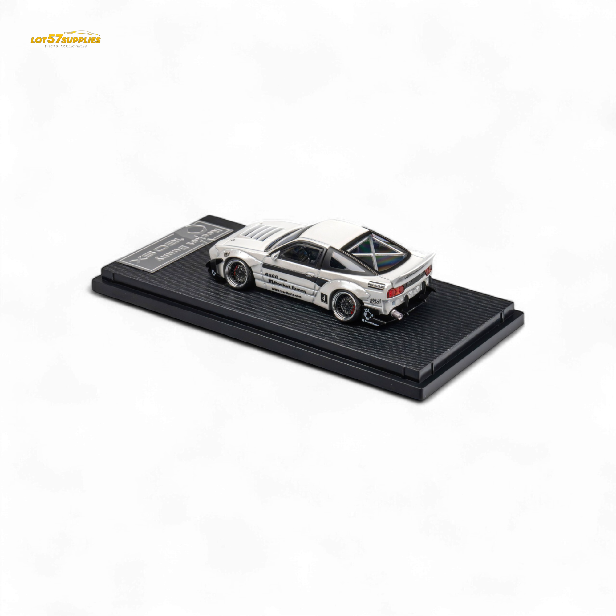 MicroTurbo Nissan 180SX Pandem Rocket Bunny White 1:64