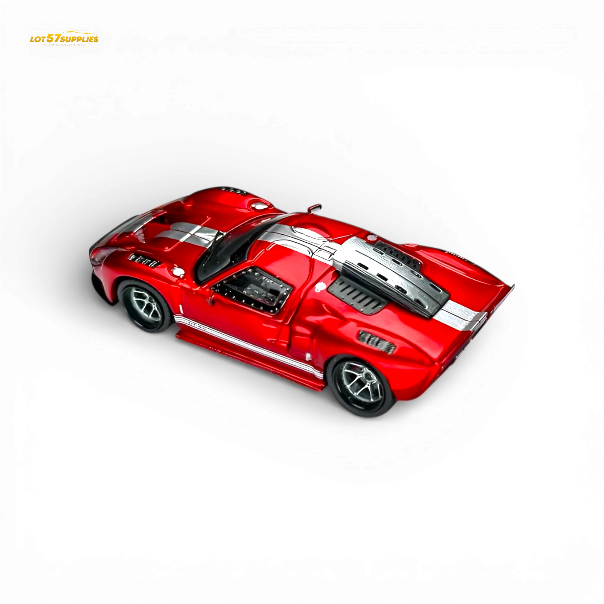 Rhino Model Ford GT40 Transparent Red 1:64