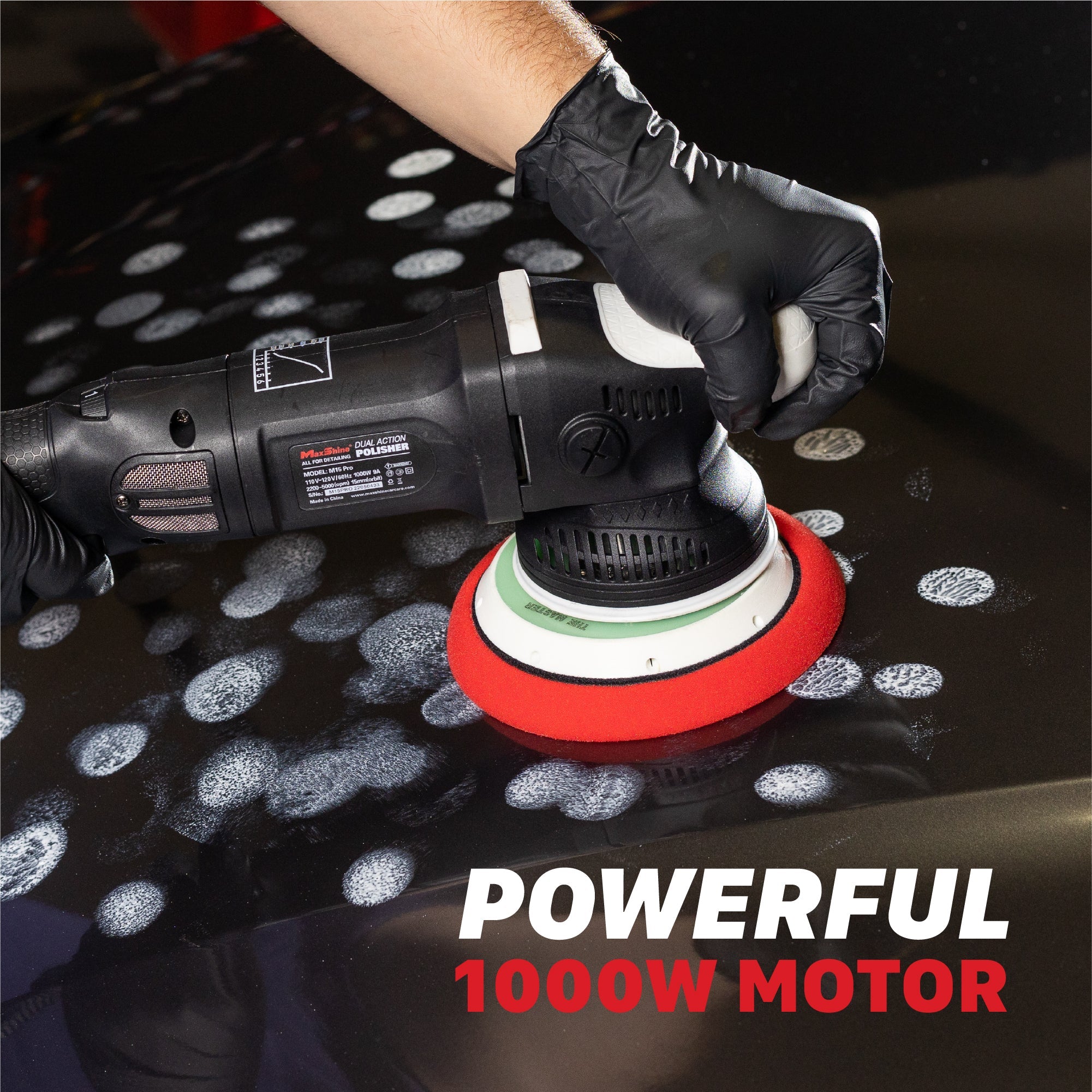Dual Action Orbital Polisher | M15 Pro - 5in Plate, 15mm Throw, 1000W