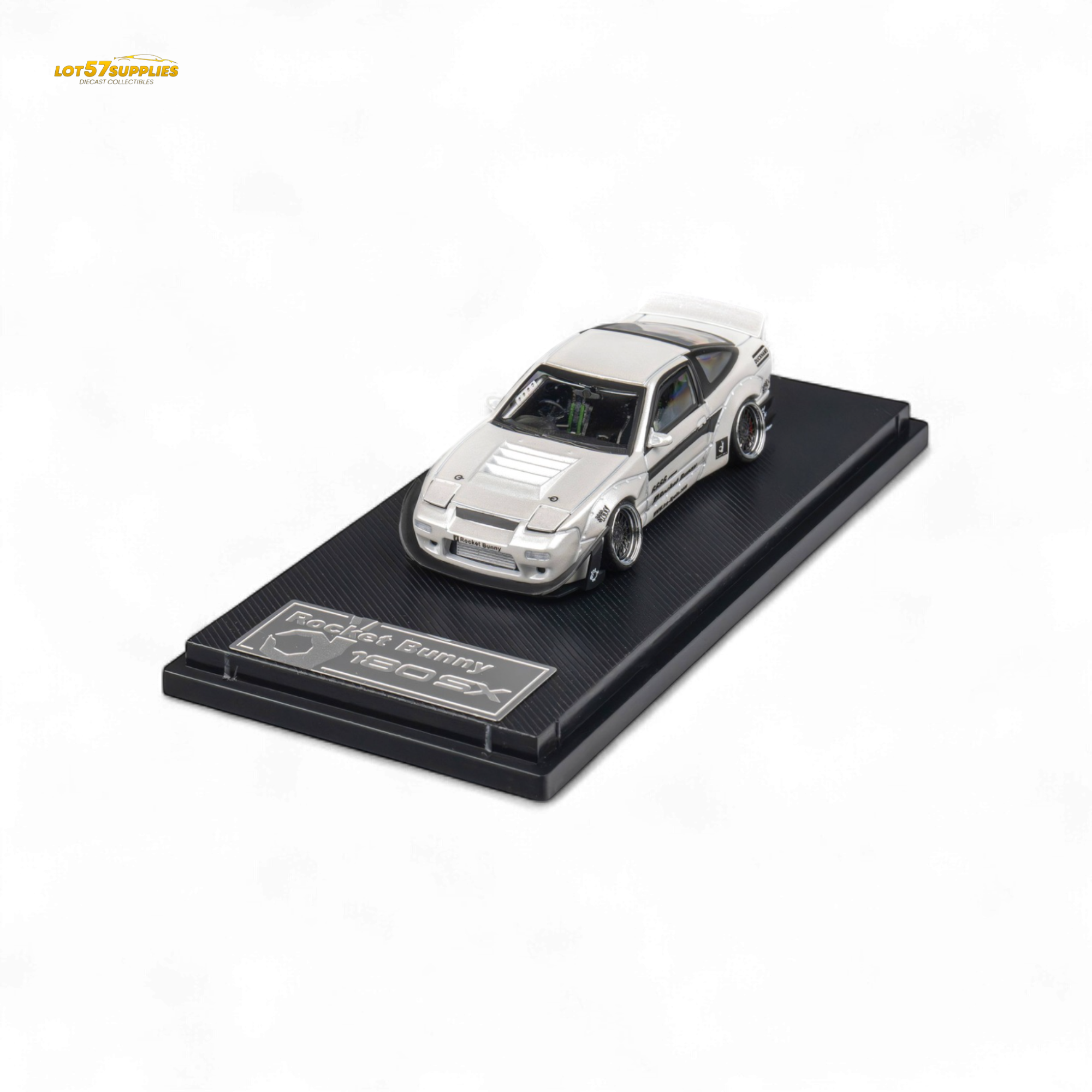 MicroTurbo Nissan 180SX Pandem Rocket Bunny White 1:64