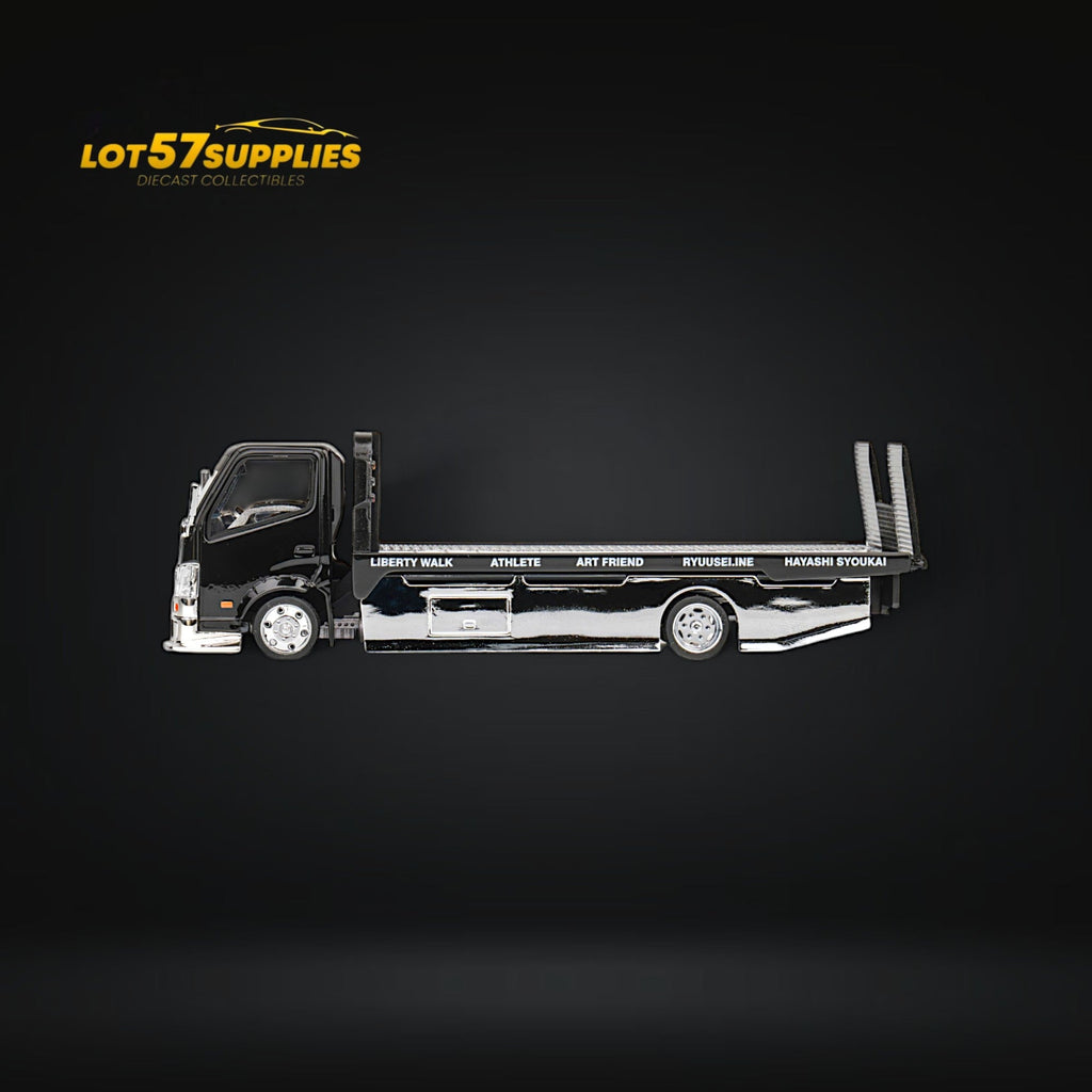 MicroTurbo HINO 300 Custom Flatbed Truck 1:64