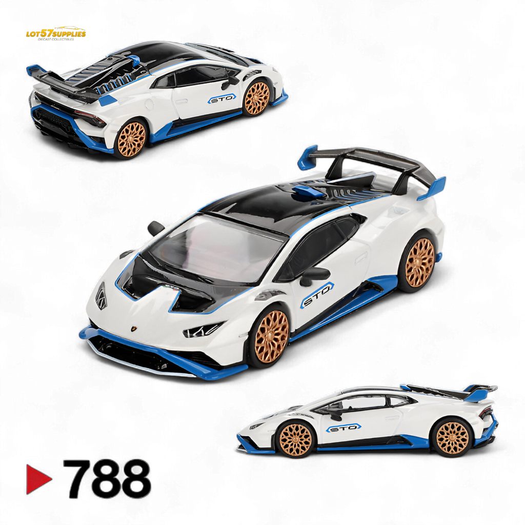 Mini GT Lamborghini Huracán STO Bianco Asopo 1:64