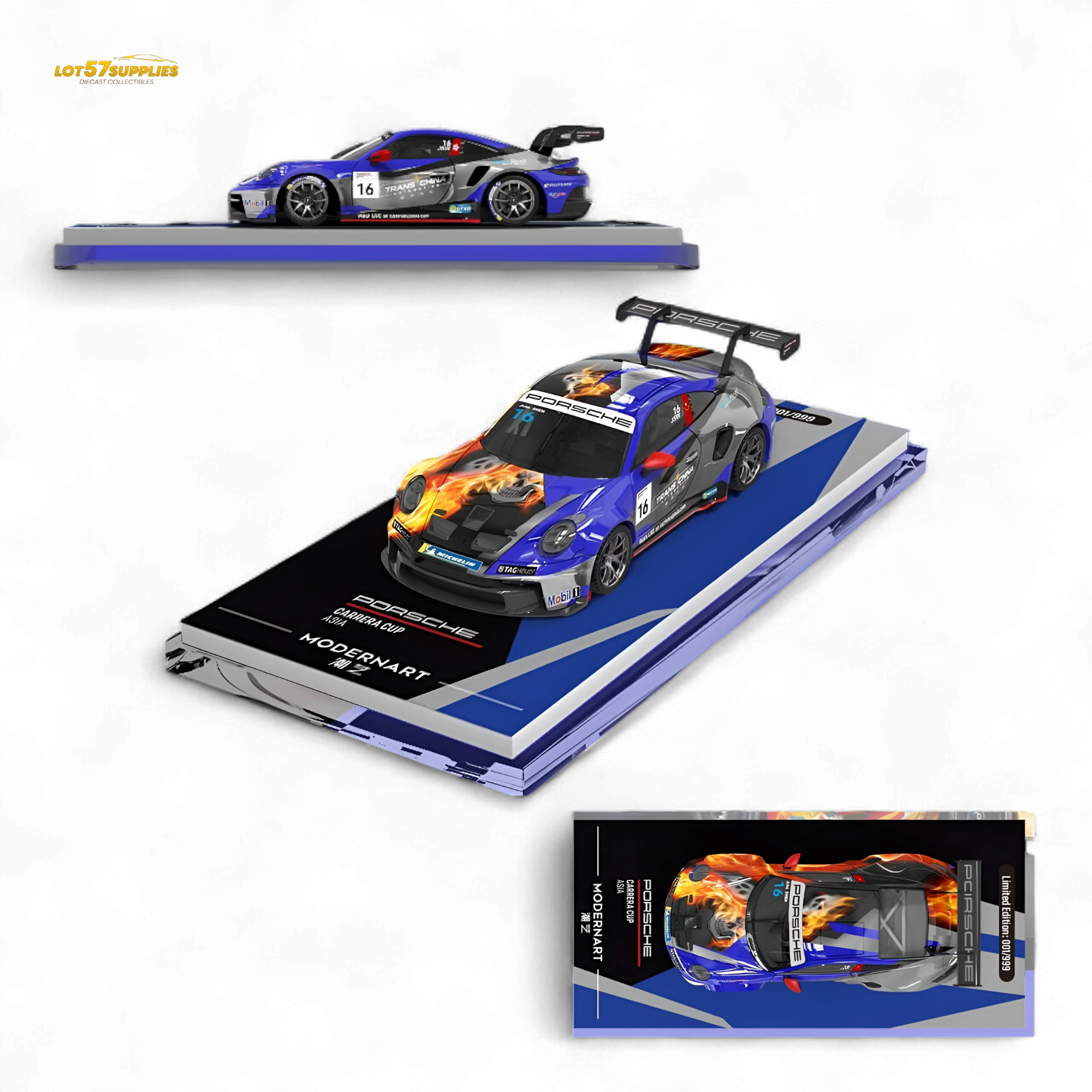 Modernart Porsche 911 GT3 Carrera Cup Asia Masters #16 1:64