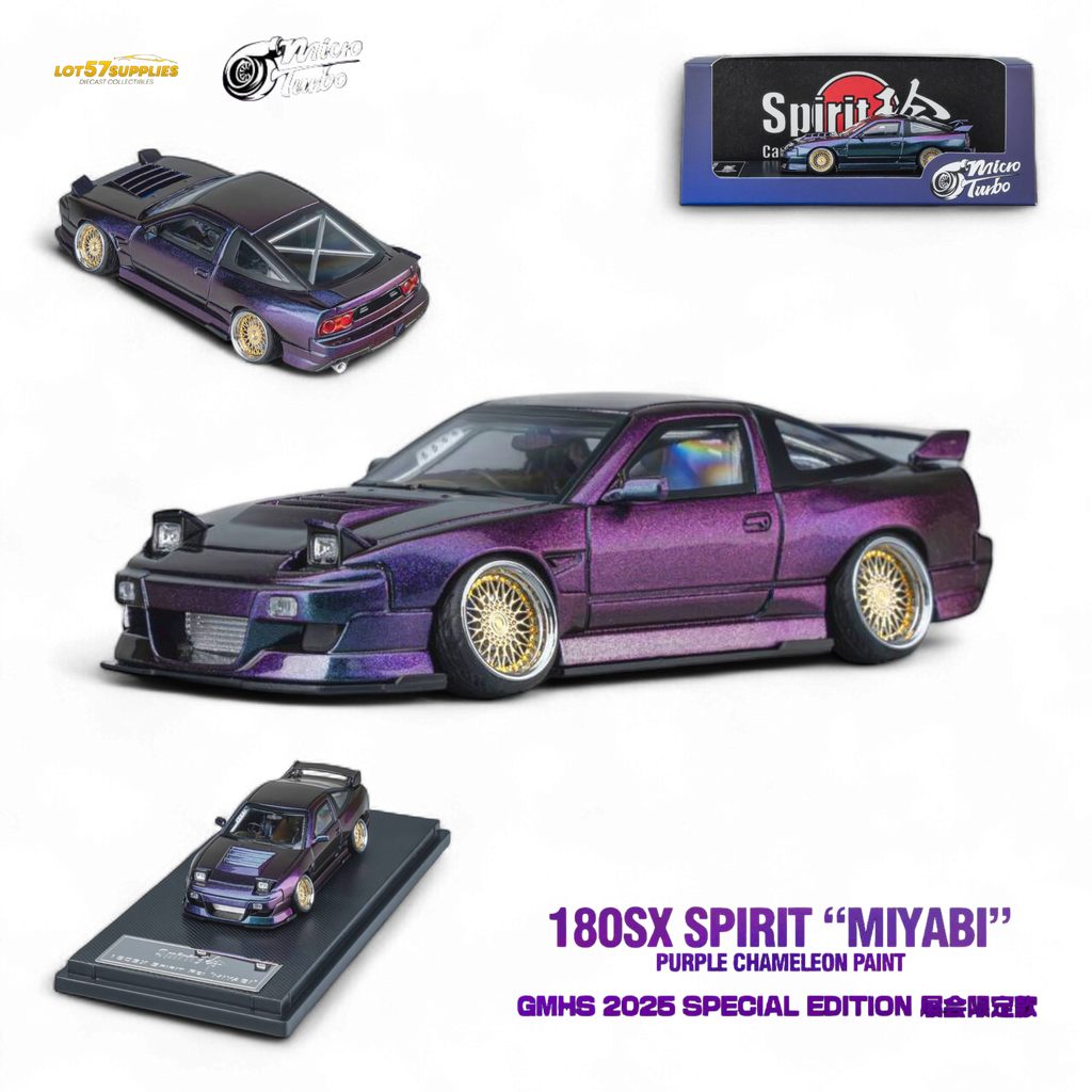 MicroTurbo Nissan 180SX Spirit Rei Purple Chameleon 1:64