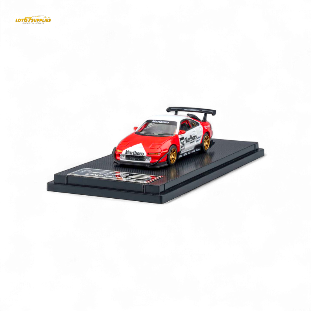 (Pre-Order) MicroTurbo Toyota MR2 Red & White Racing Livery 1:64