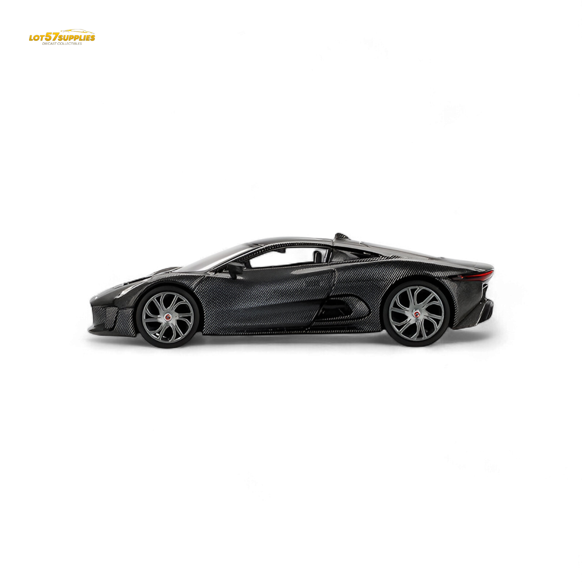 Mini GT Jaguar C-X75 Test Car Carbon Fiber 1:64