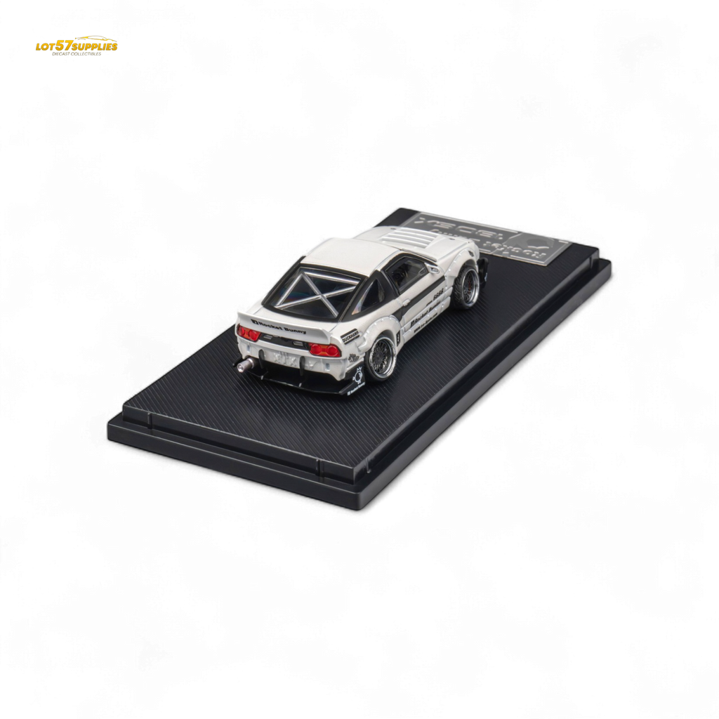 MicroTurbo Nissan 180SX Pandem Rocket Bunny White 1:64