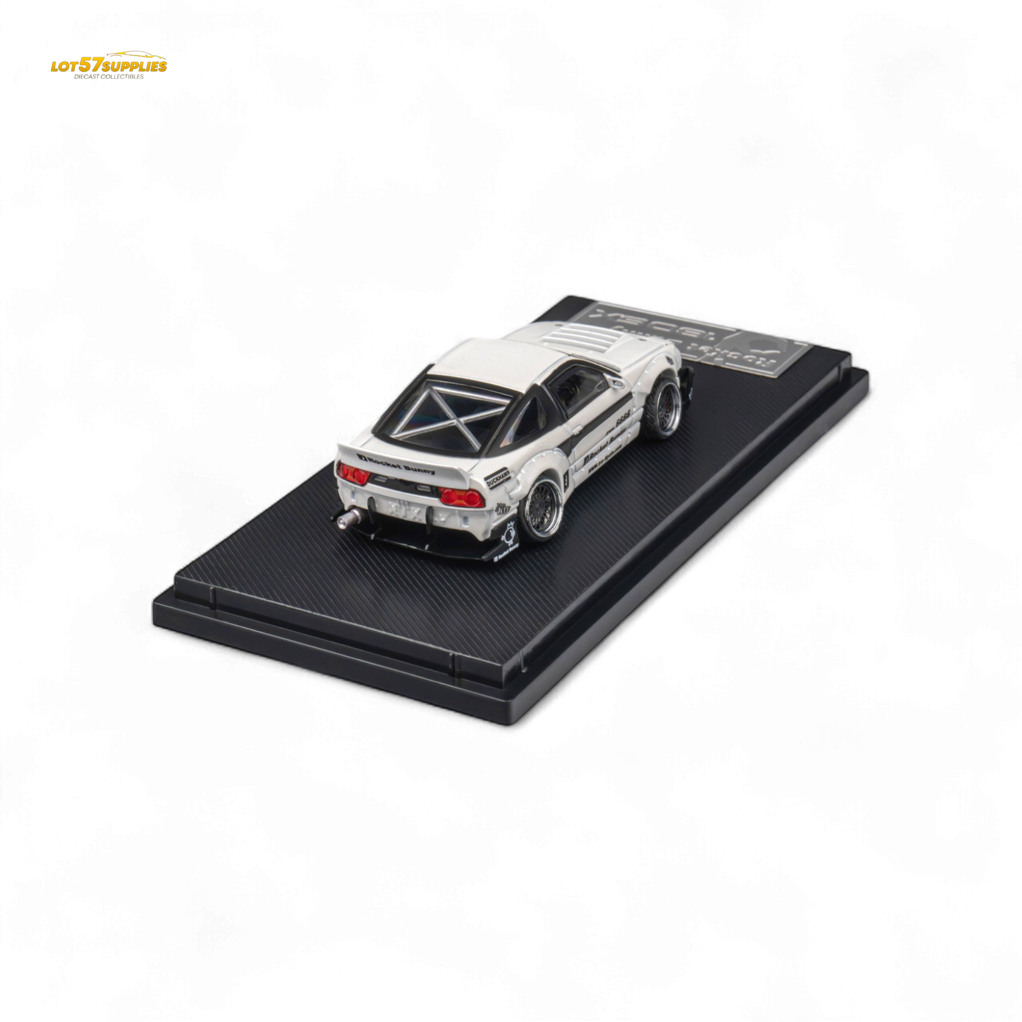 MicroTurbo Nissan 180SX Pandem Rocket Bunny White 1:64