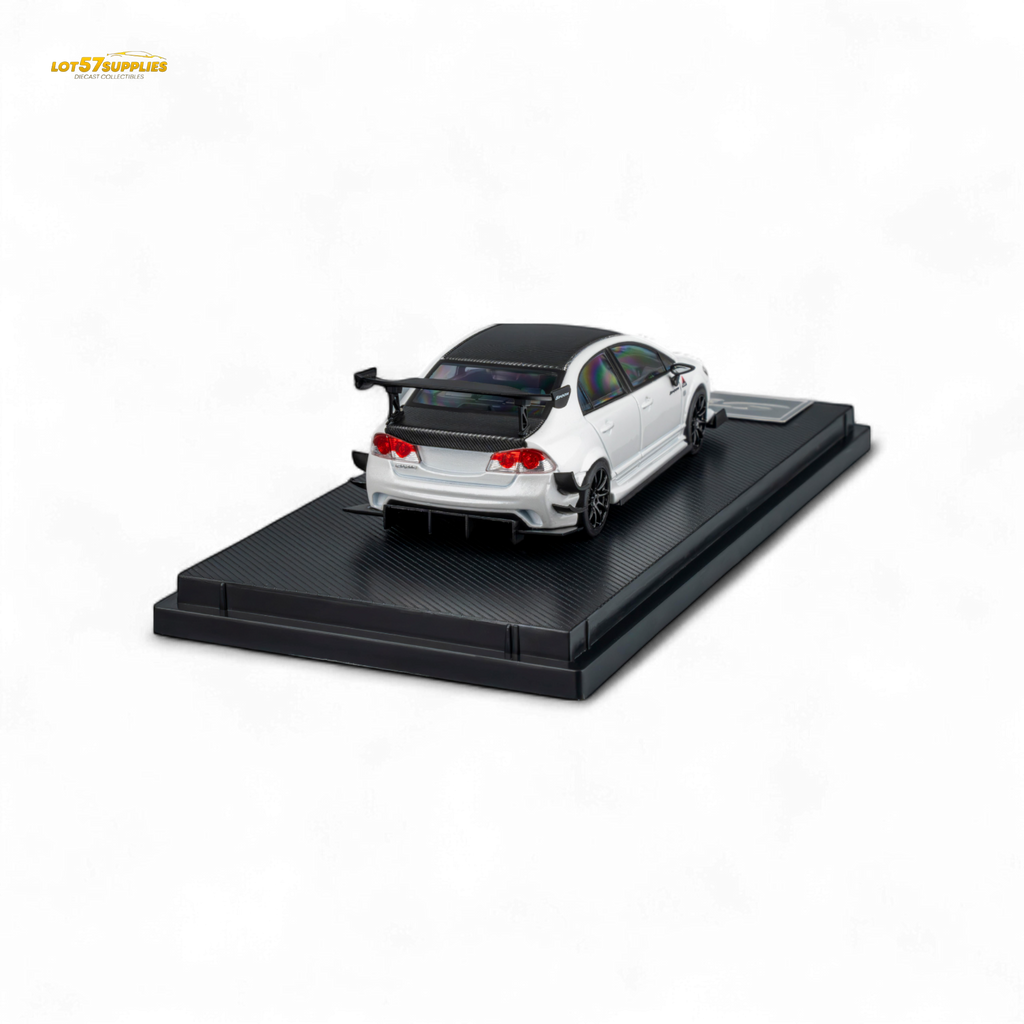 MicroTurbo Honda Civic Type R FD2 Spoon Sports Metallic White 1:64