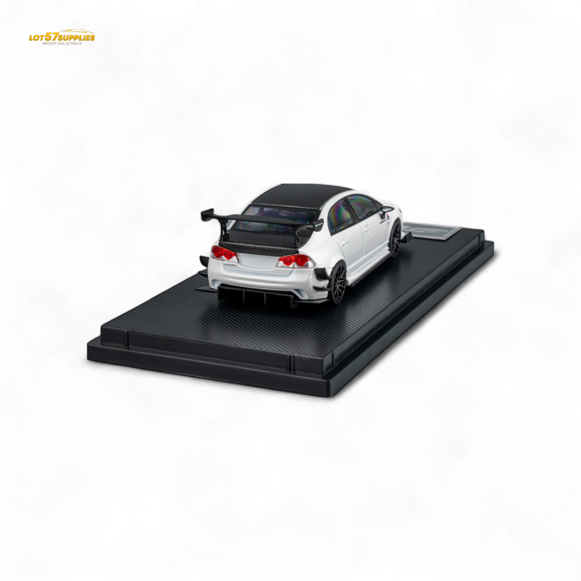 MicroTurbo Honda Civic Type R FD2 Spoon Sports Metallic White 1:64