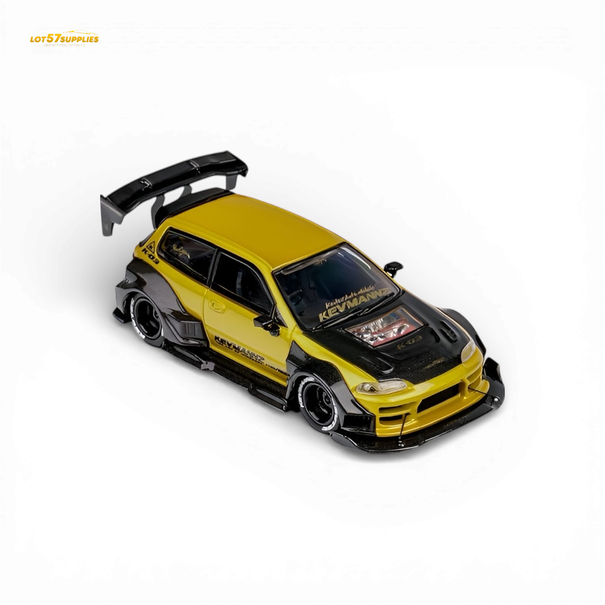 DCM Civic EG Ver.1 Gold Carbon Fiber Short Tail 1:64