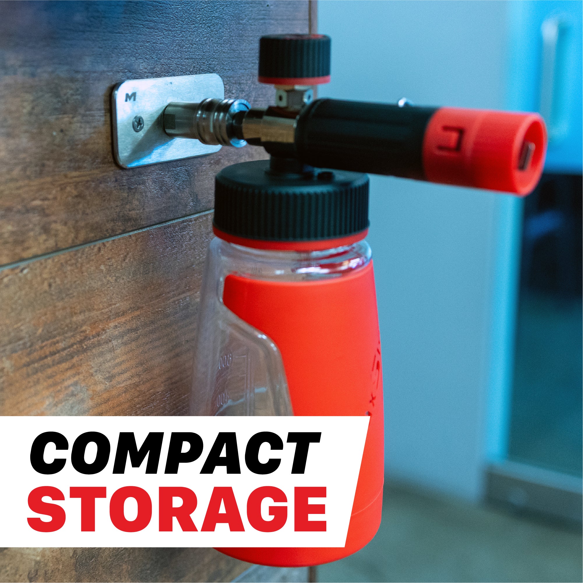 Auto-Lock Quick Connect Foam Cannon Wall Mount
