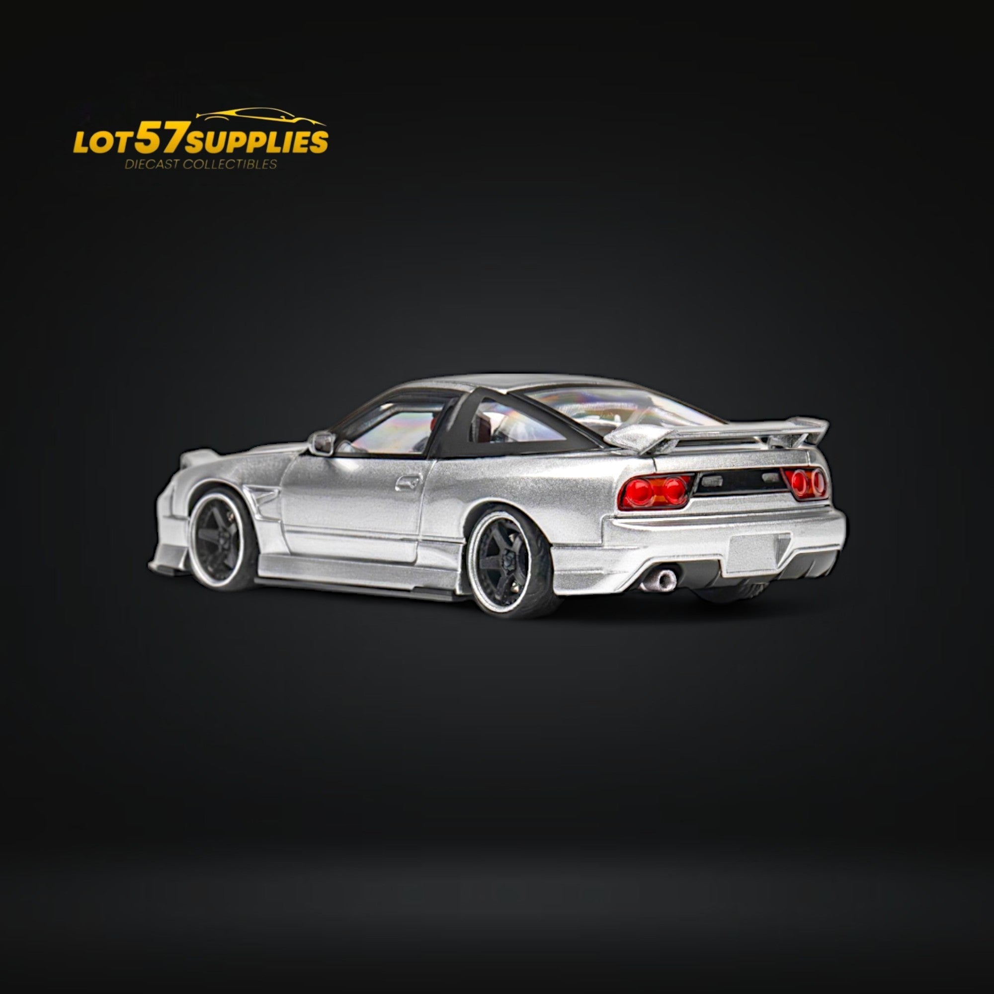 MicroTurbo Nissan 180SX Miyabi Metallic Silver 1:64
