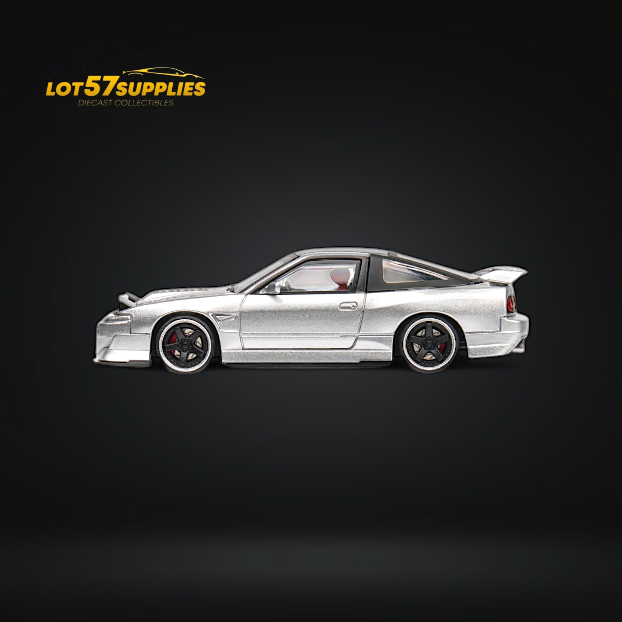 MicroTurbo Nissan 180SX Miyabi Metallic Silver 1:64