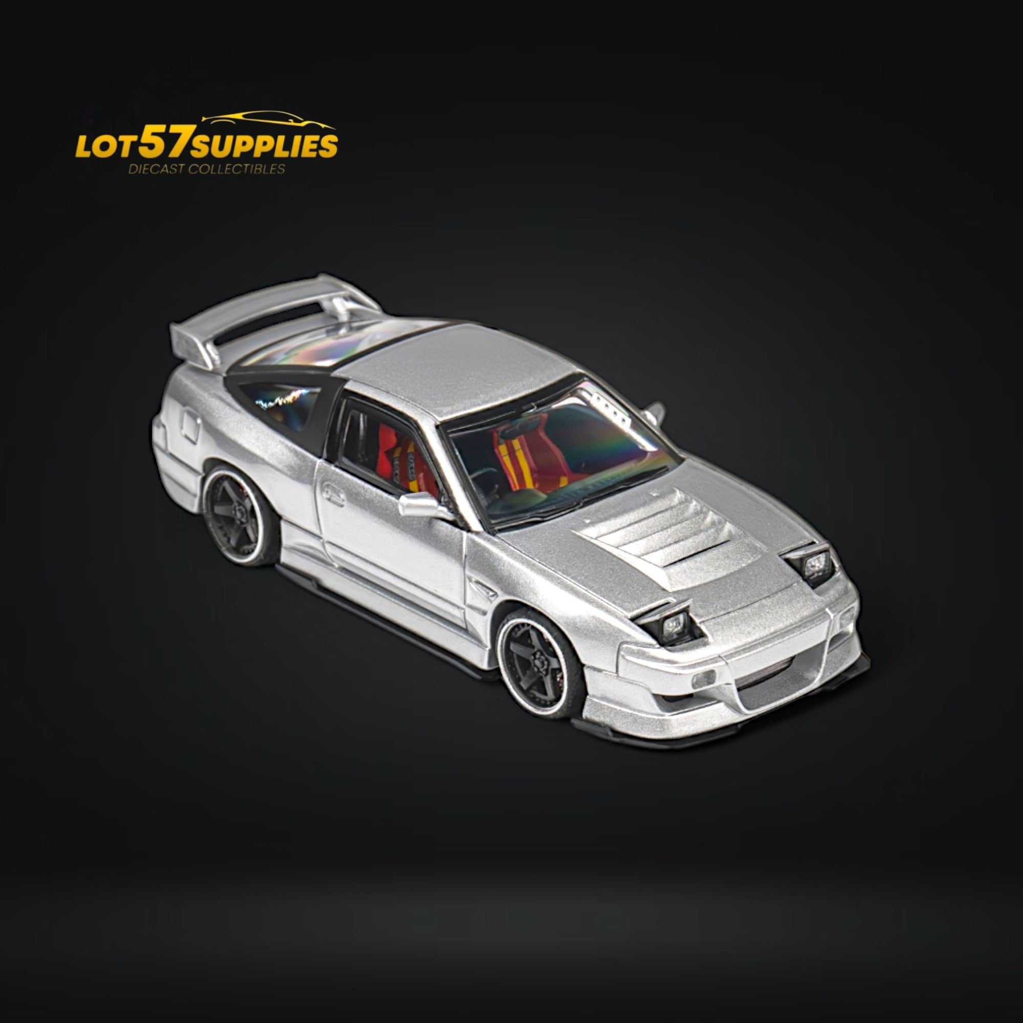 MicroTurbo Nissan 180SX Miyabi Metallic Silver 1:64