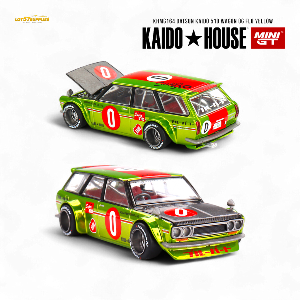 Mini GT Datsun 510 Wagon OG Ho Yellow 1:64