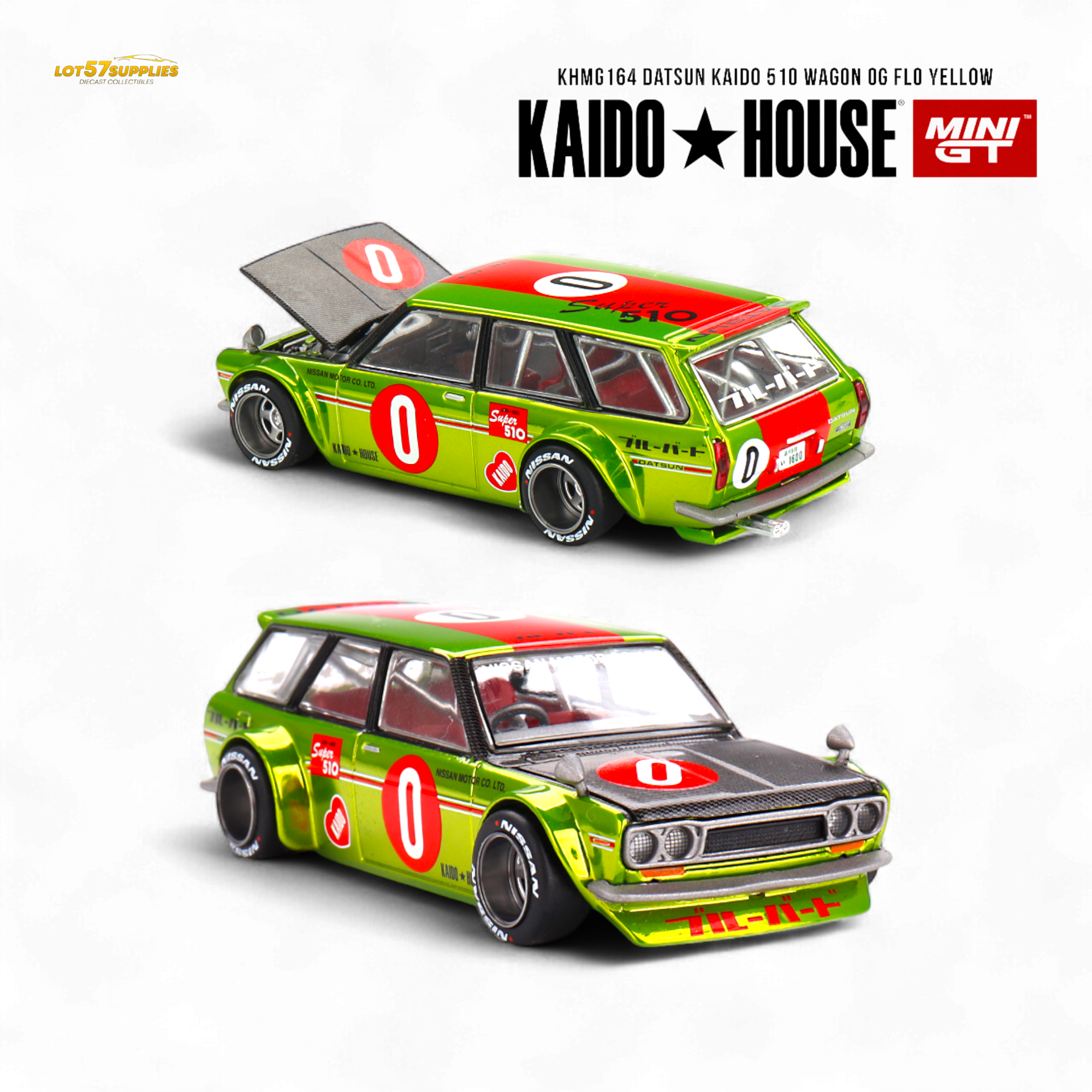 Mini GT Datsun 510 Wagon OG Ho Yellow 1:64