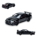 Street Weapon Nissan R34 GT-R Black Snow Drift 1:64