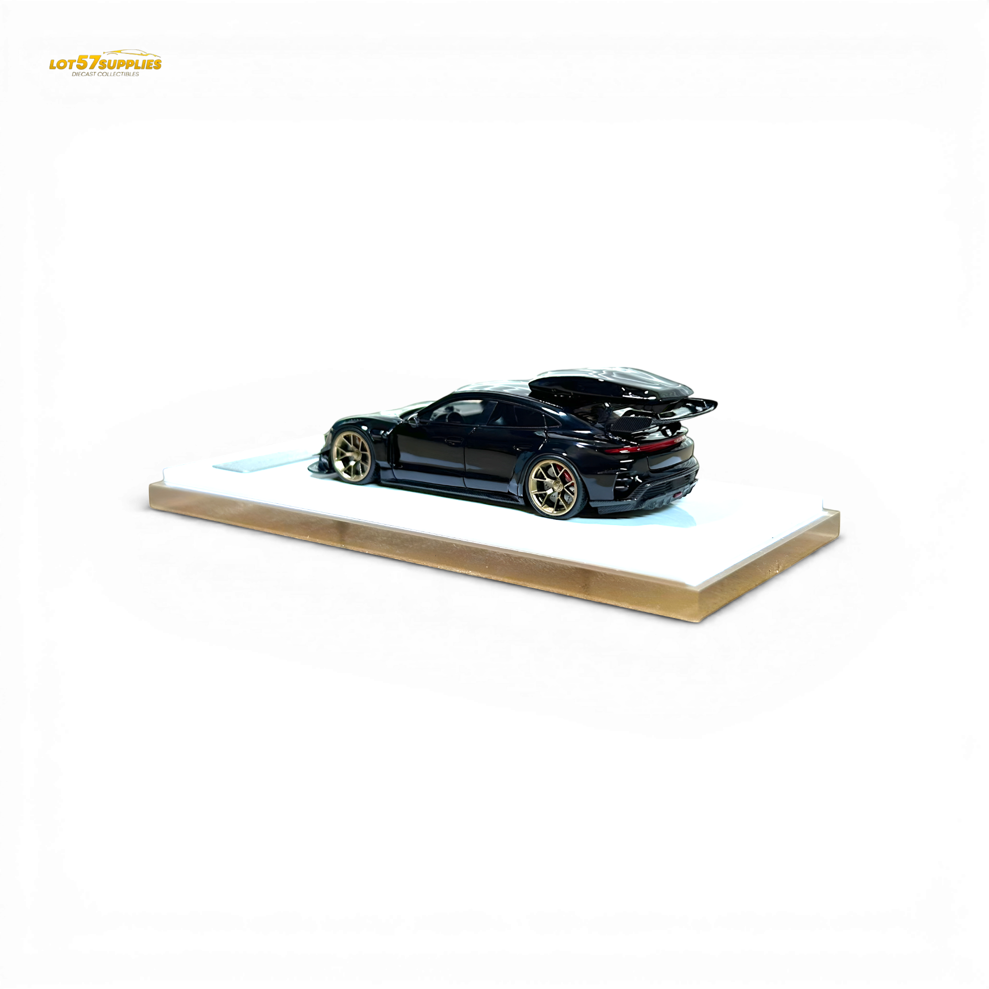 404ERROR Porsche Taycan Black with Roof Box 1:64