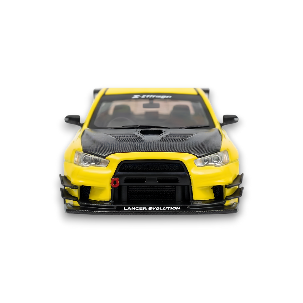 404ERROR Mitsubishi Evolution X Varis Widebody Yellow 1:64