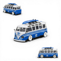 LF Model Volkswagen T1 Kombi with Surfboards Blue/White 1:64