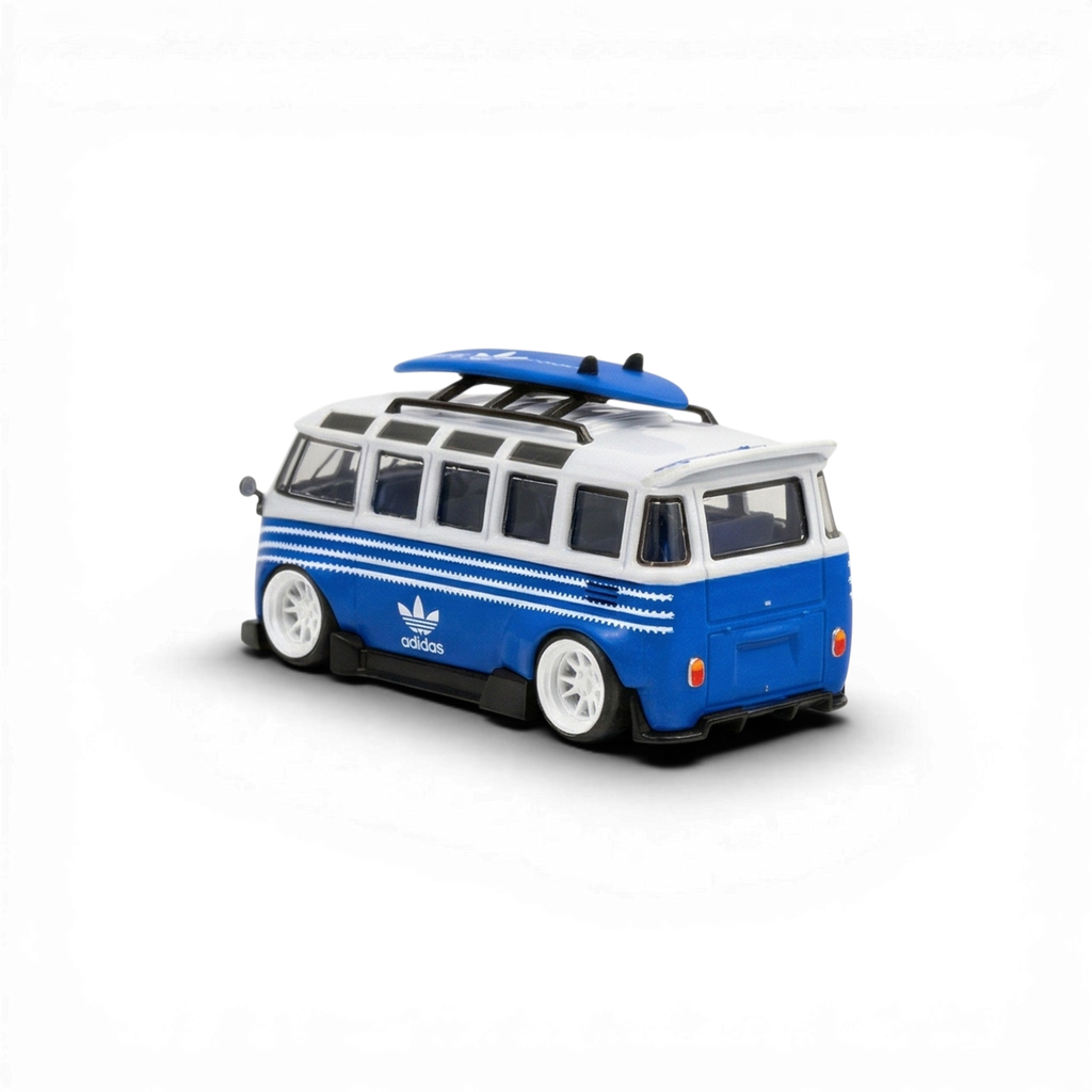 LF Model Volkswagen T1 Kombi with Surfboards Blue/White 1:64