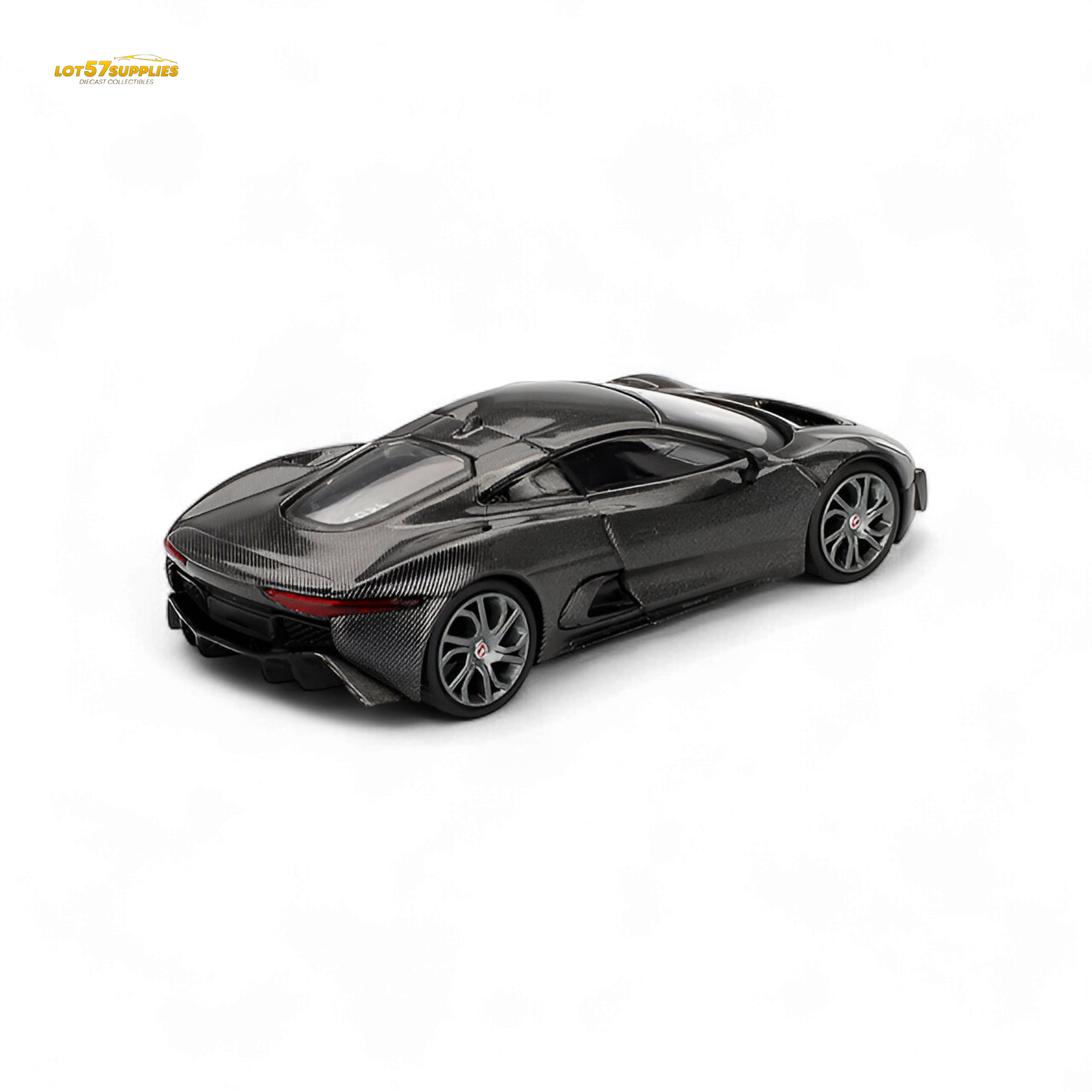 Mini GT Jaguar C-X75 Test Car Carbon Fiber 1:64