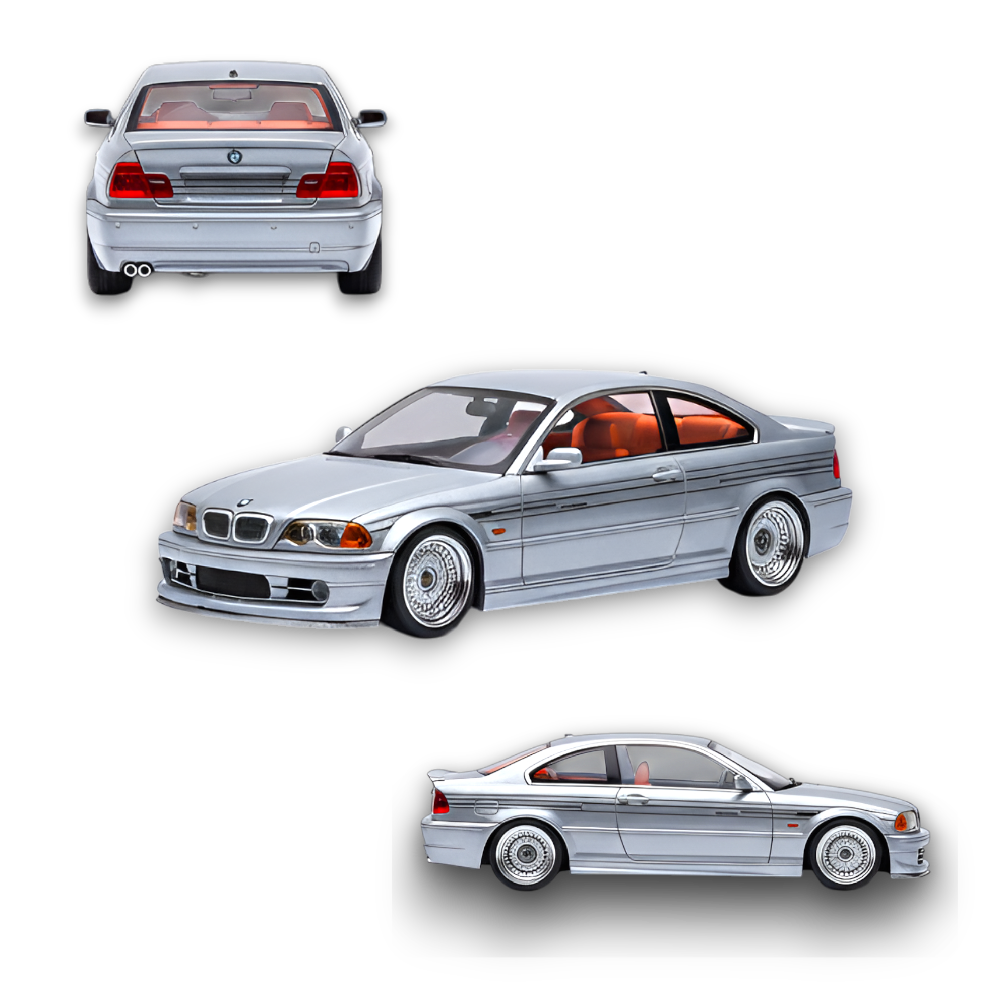 YM Model BMW E46 Alpina B3 Titan Silver 1:64