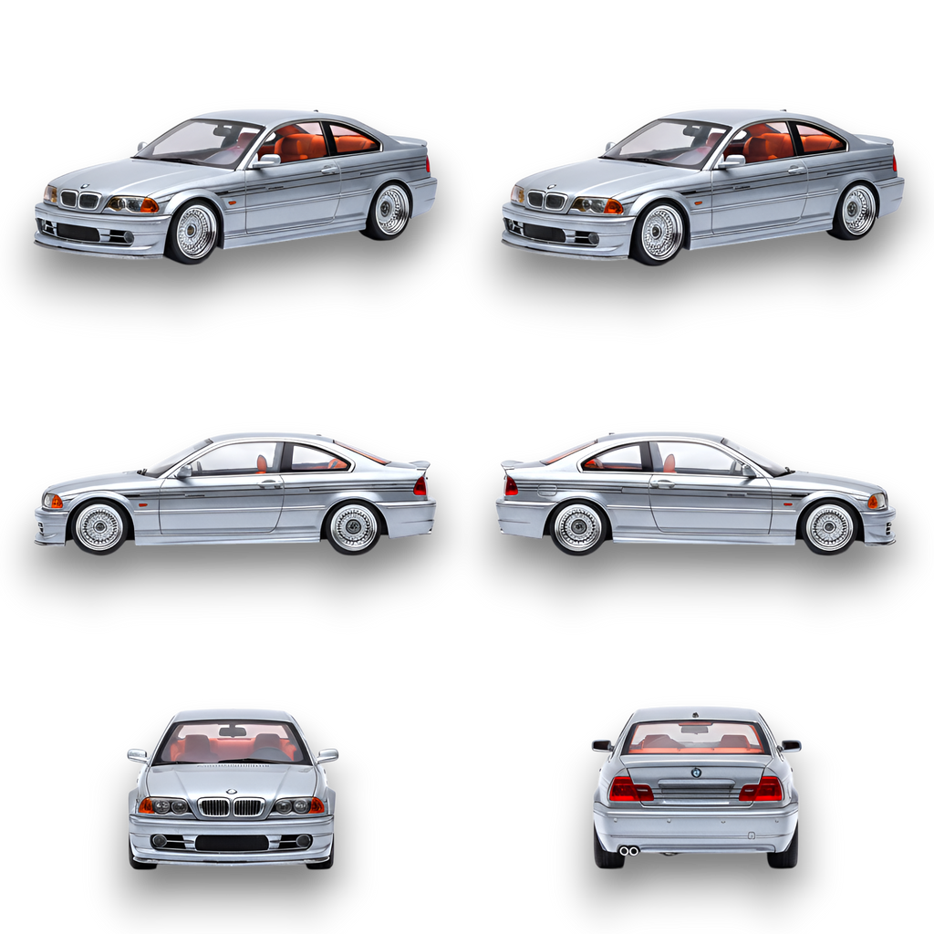 YM Model BMW E46 Alpina B3 Titan Silver 1:64