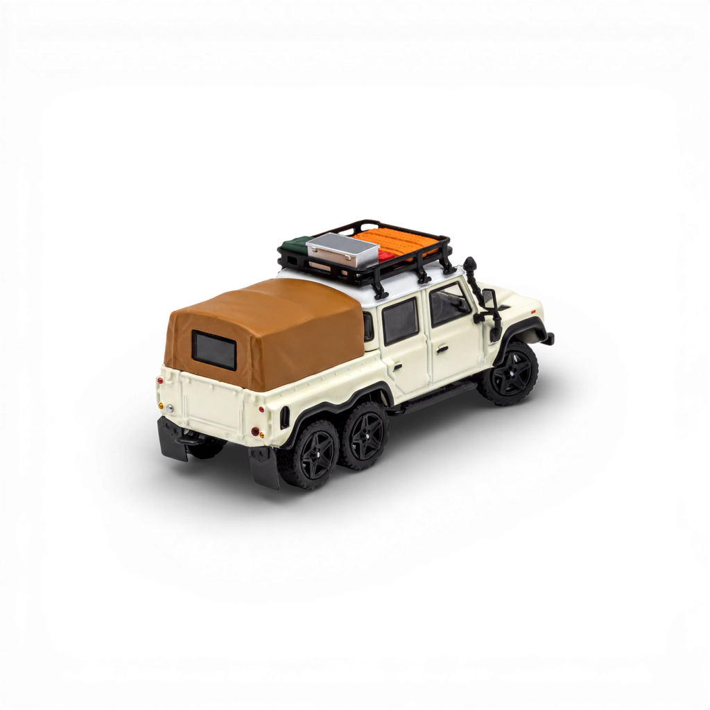 GCD Land Rover Defender 6x6 Off-White Camping Modified 1:64