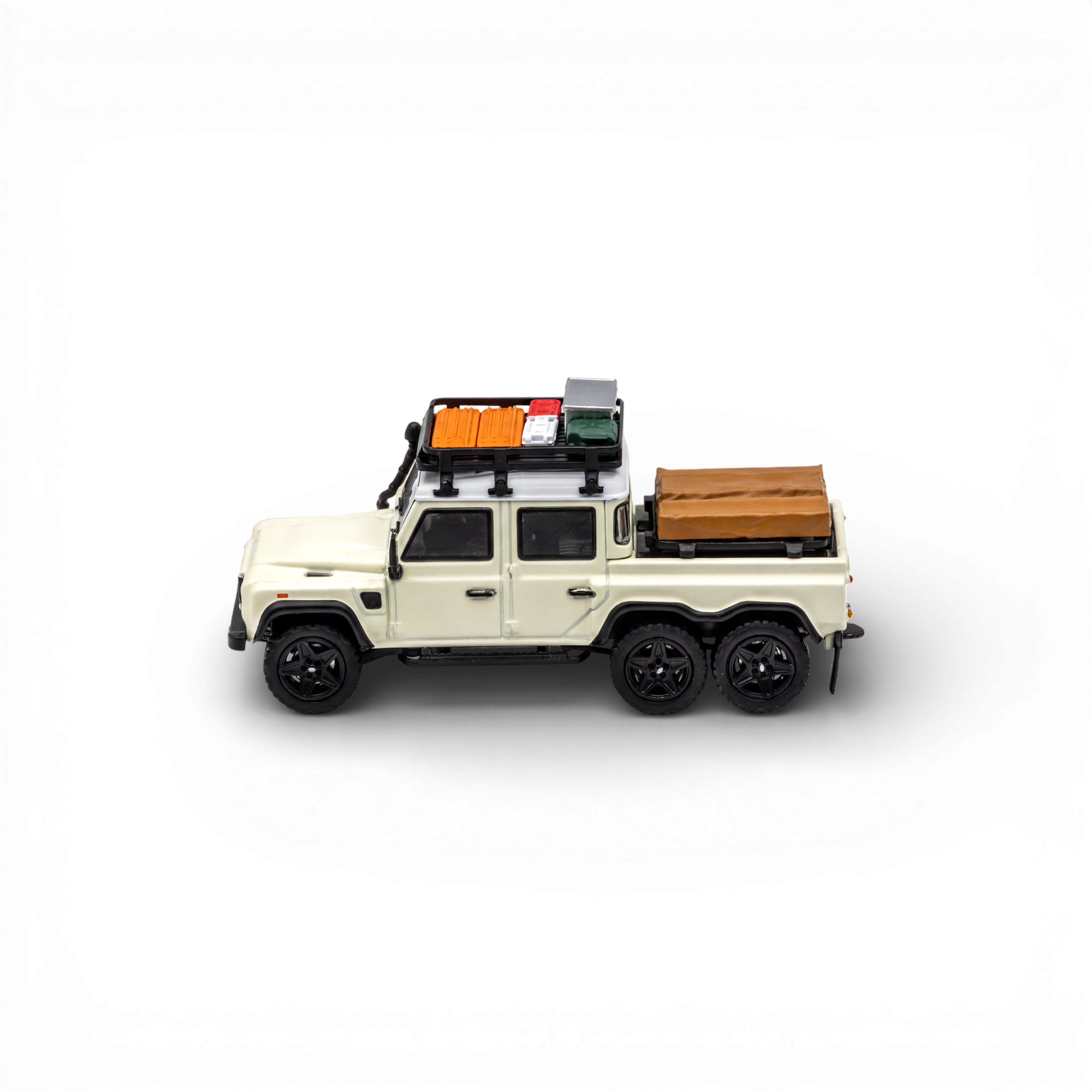 GCD Land Rover Defender 6x6 Off-White Camping Modified 1:64