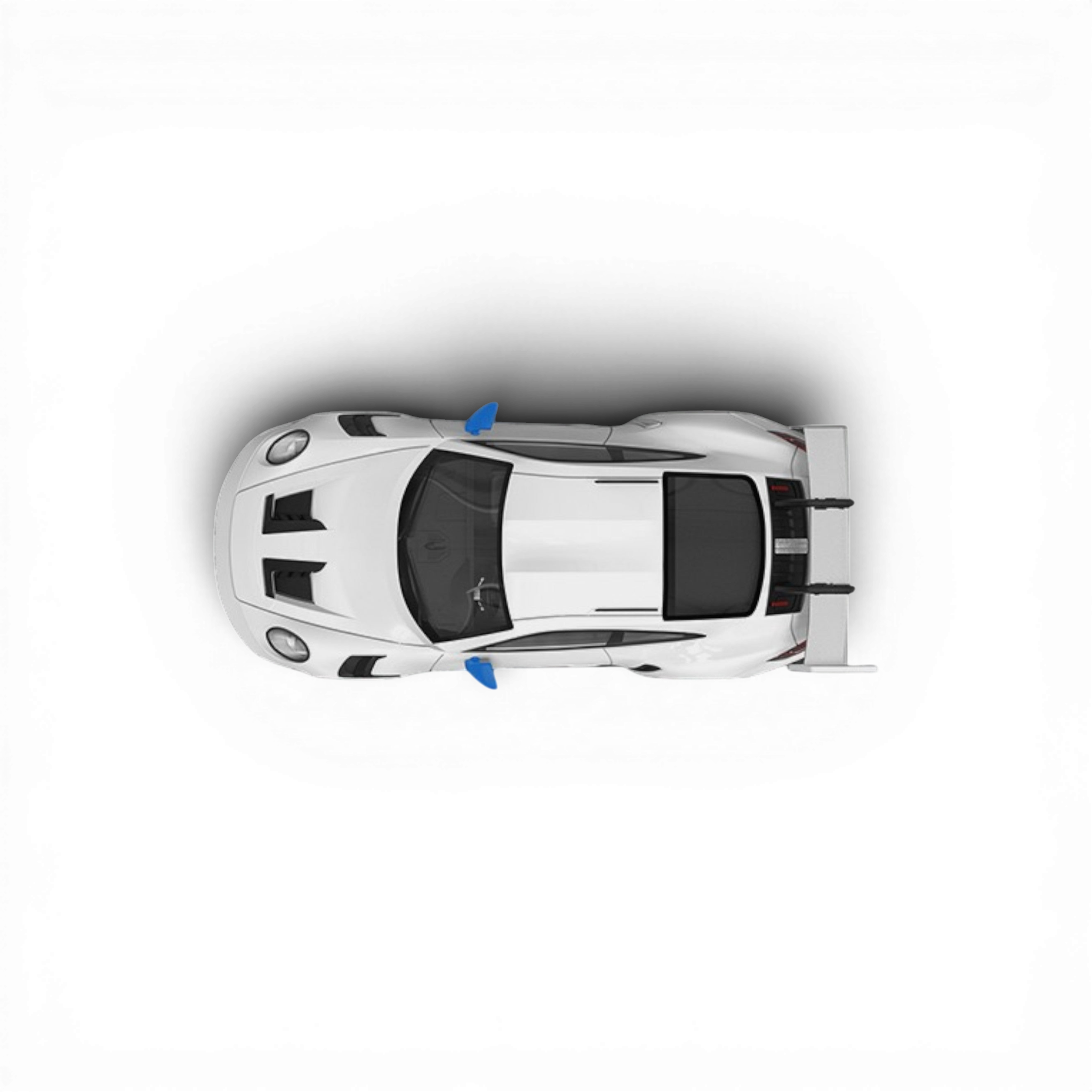 TPC Porsche 911 GT3 RS White Blue Wheels 1:64
