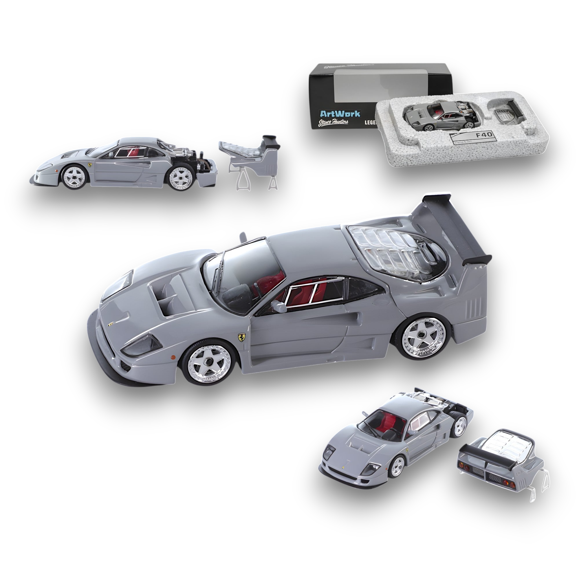 Stance Hunters Ferrari F40 LM Chalk Grey 1:64