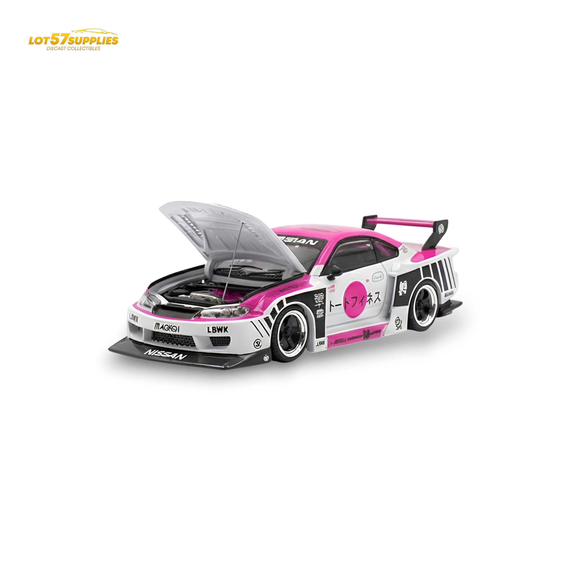 TPC Silvia S15 LBWK Pink - White 1:64