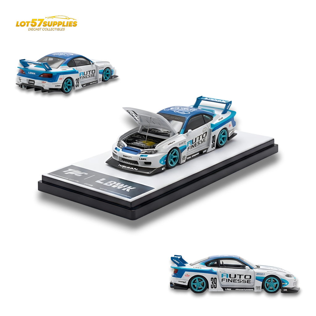 TPC Silvia S15 LBWK Blue - White 1:64