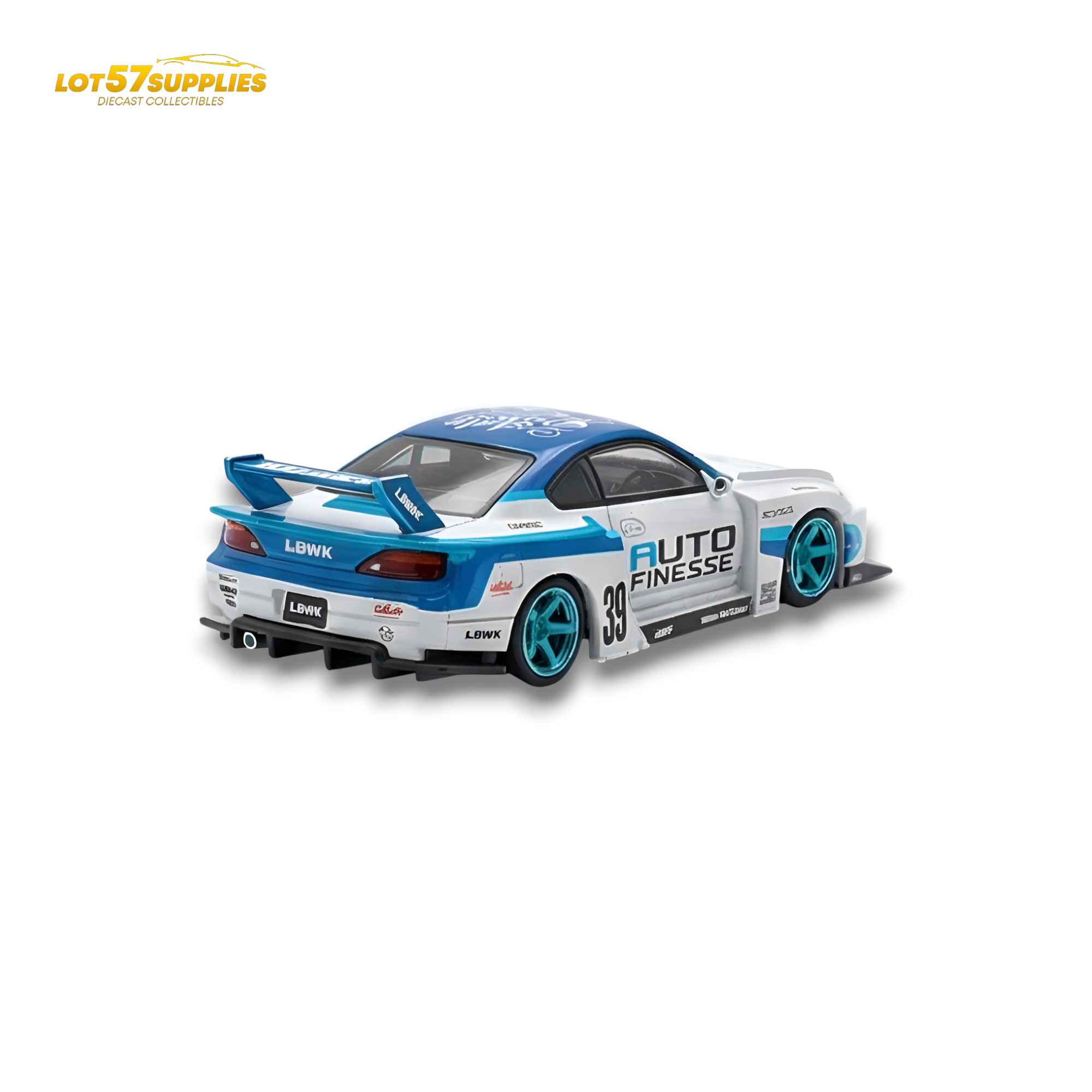 TPC Silvia S15 LBWK Blue - White 1:64