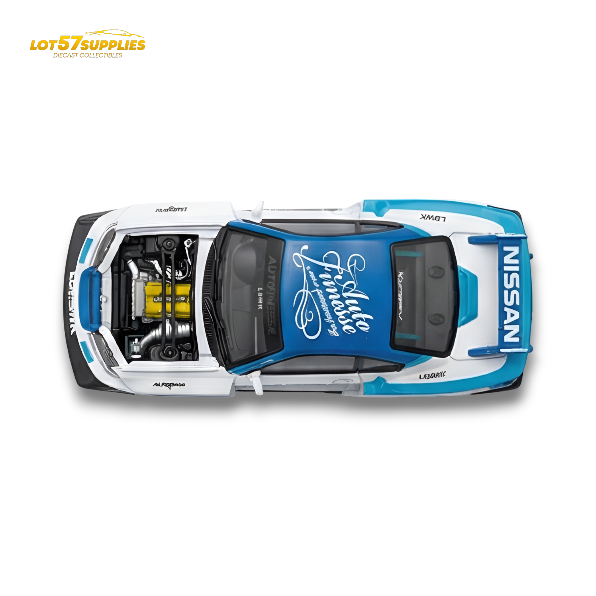 TPC Silvia S15 LBWK Blue - White 1:64