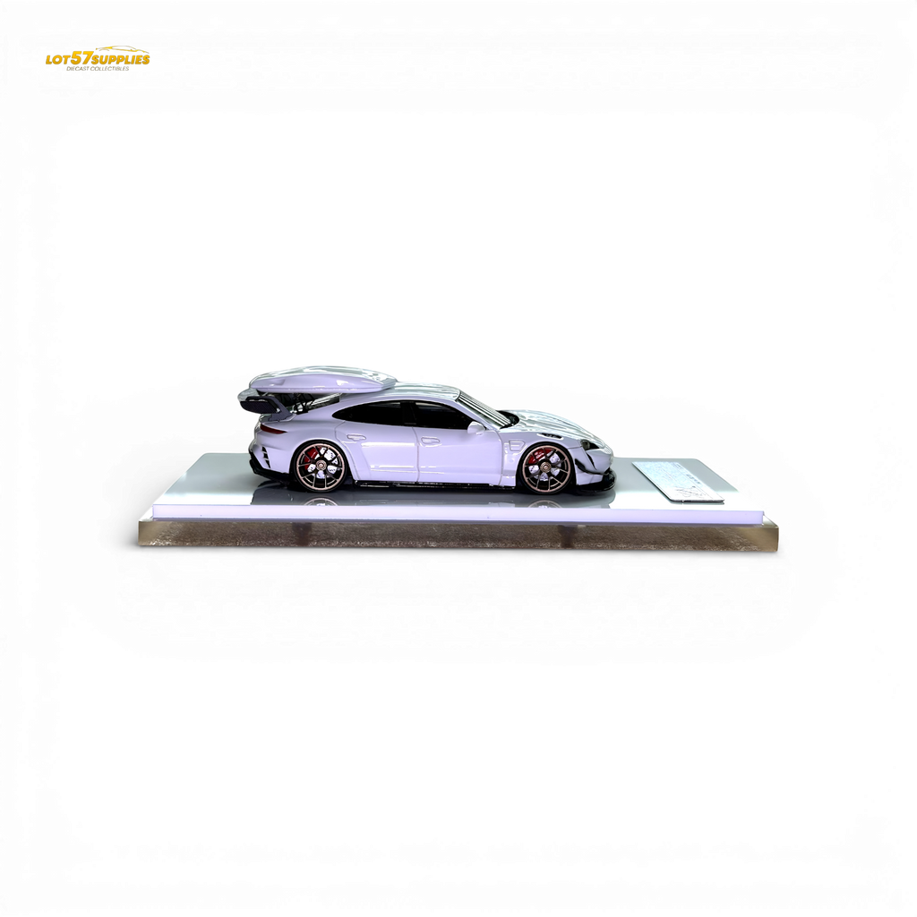 404ERROR Porsche Taycan White with Roof Box 1:64