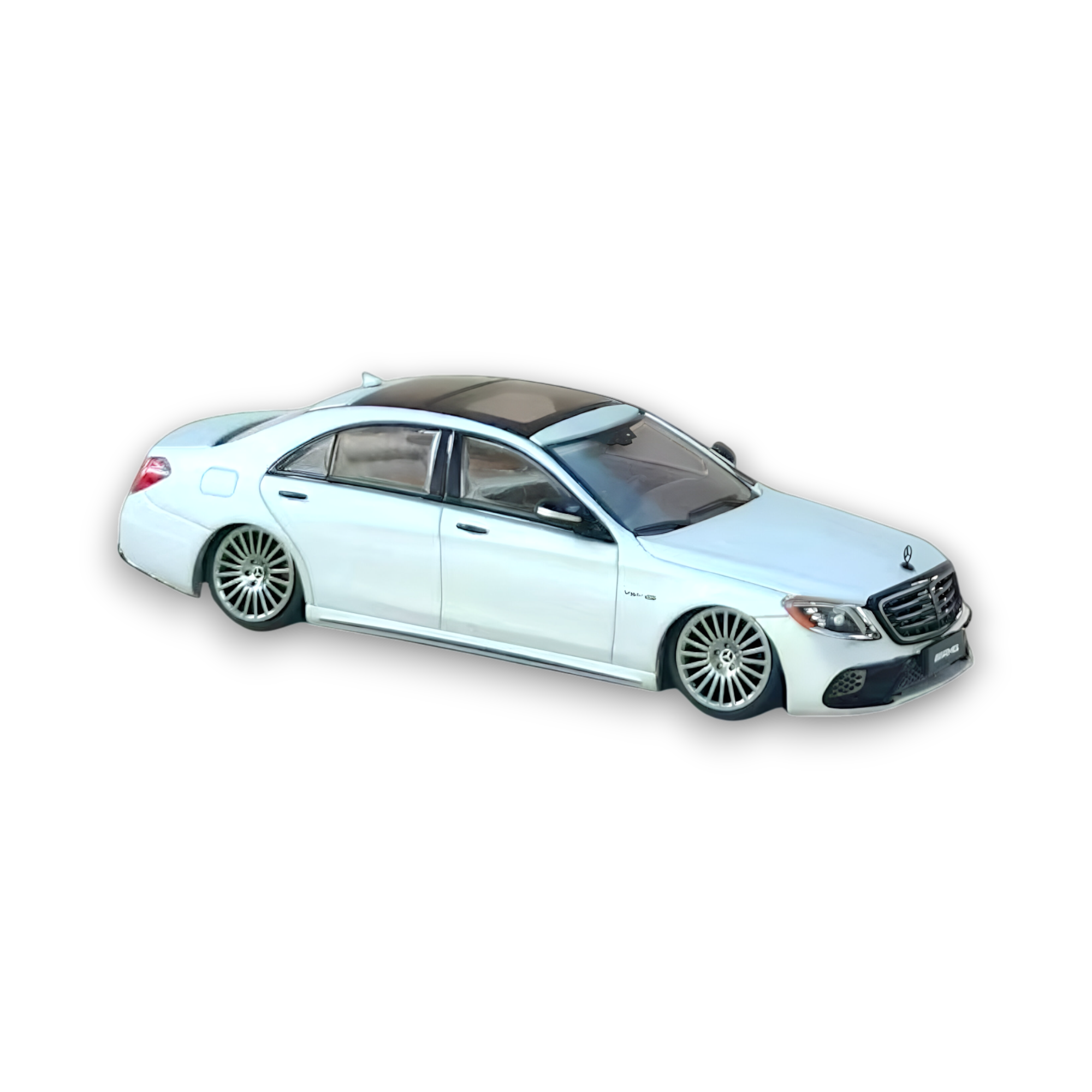 Rhino Model AMG S63 S Class W222 Matte Silver 1:64